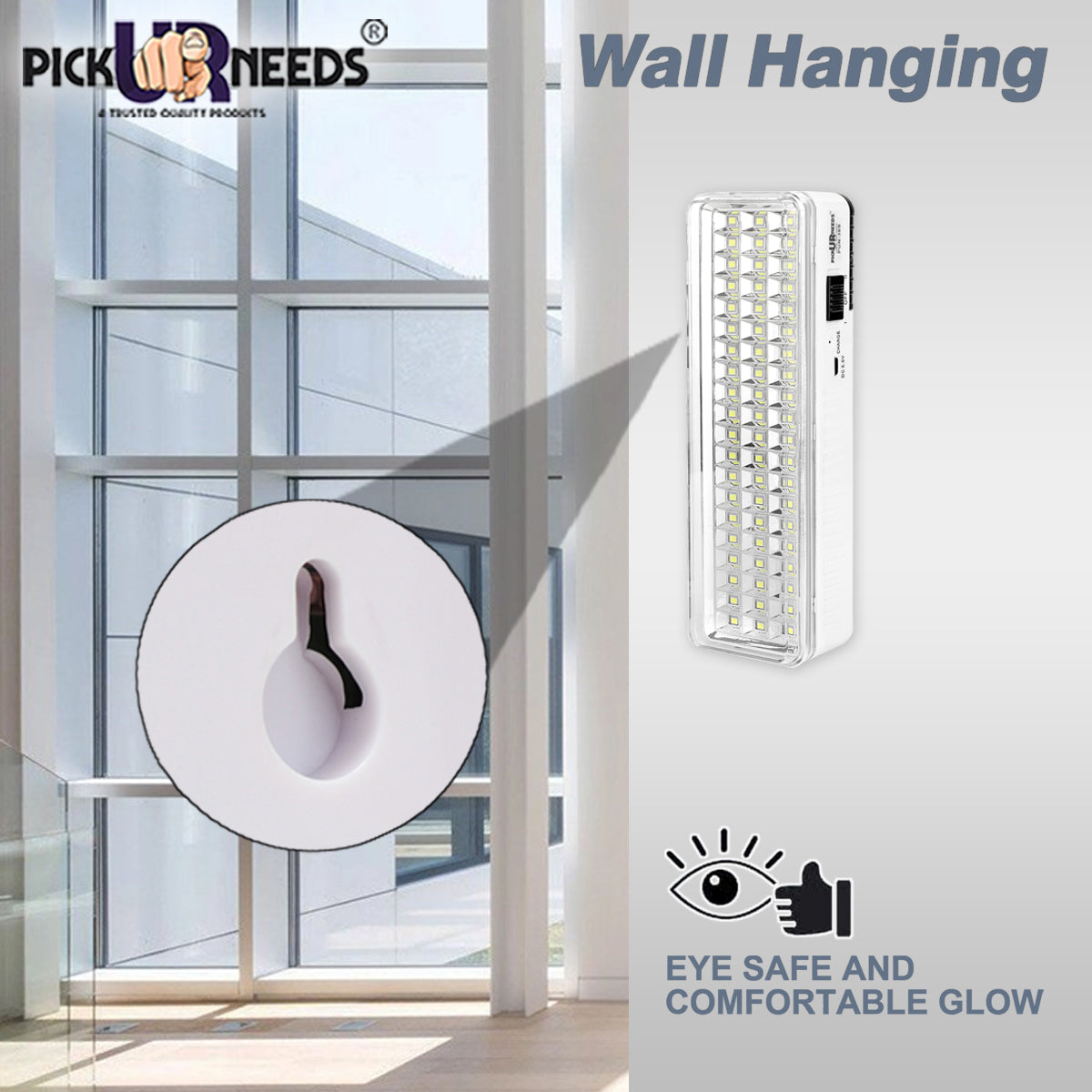 Pick Ur Needs Home Emergency Rechargeable Bright 42 SMD Floor Lantern LED Light 6 hrs Flood Lamp Emergency Light