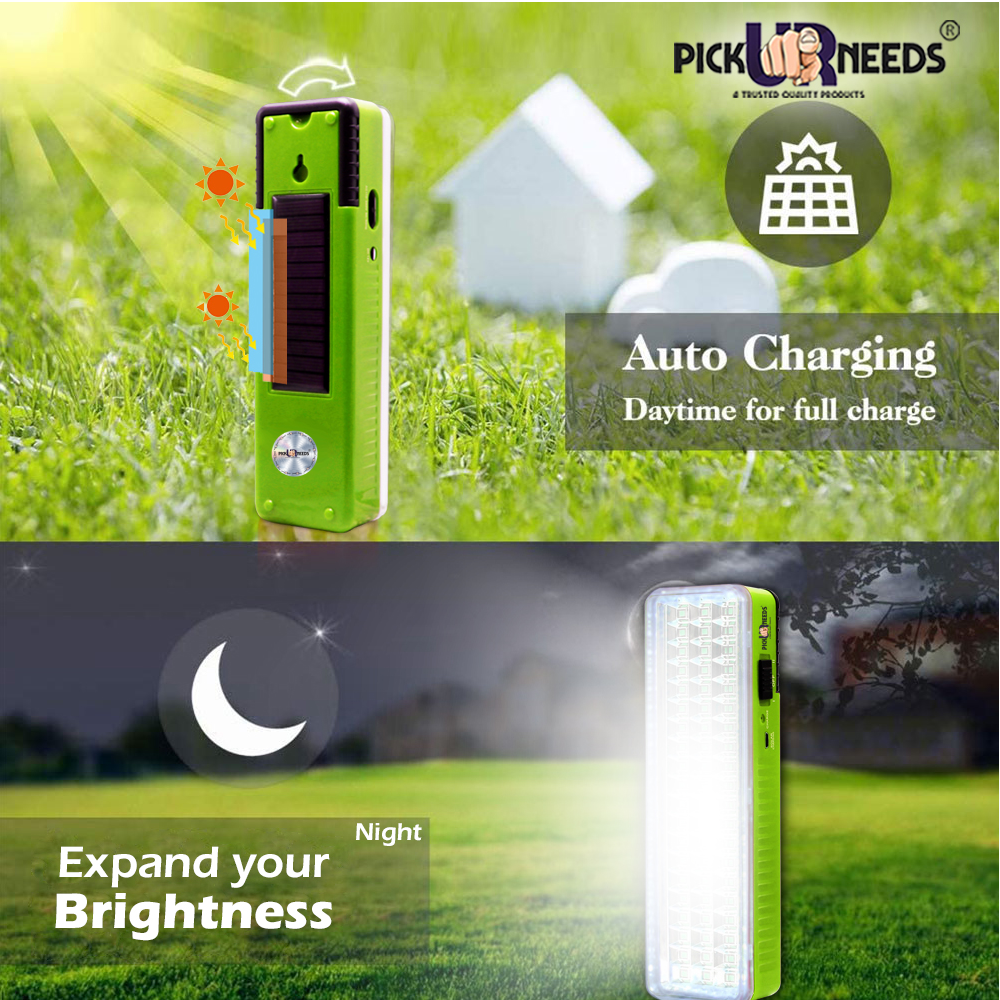 Pick Ur Needs Rechargeable 60 LED Mini Light With InBuilt Solar Panel Emergency Lantern Light