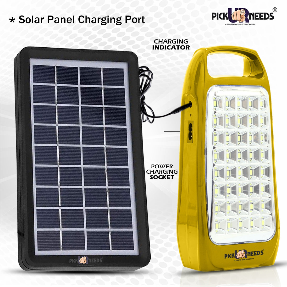 Pick Ur Needs Rechargeable & Portable Bright 40 SMD LED Lantern Lamp Home Emergency Light with Eco Friendly Solar Panel