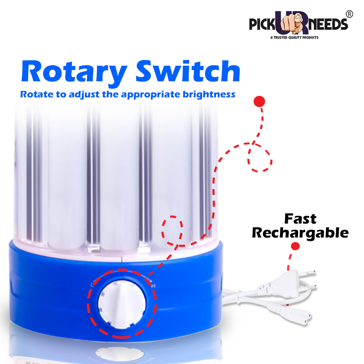 Pick Ur Needs Rechargeable Lantern Emergency Light 3 Long Tube For Home With 15 Hrs Lantern Emergency Light