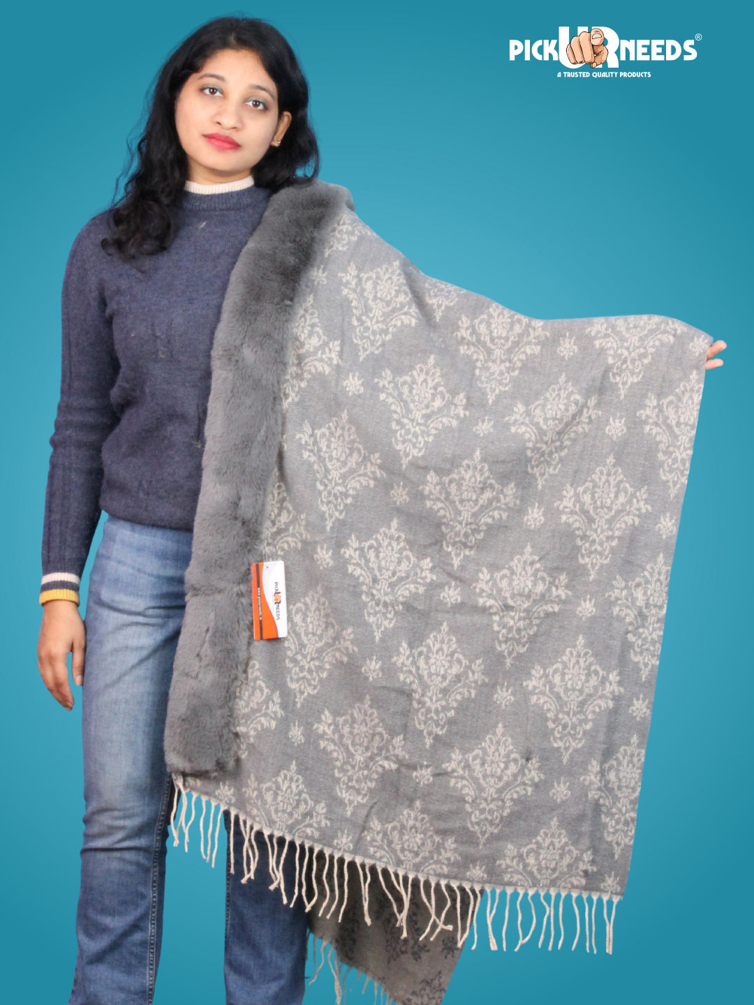 Pick Ur Needs Pashmina Self Design Women Shawl