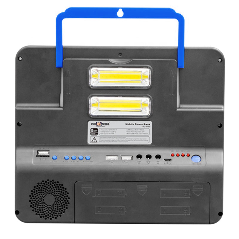 Pick Ur Needs Rechargeable Emergency Solar Lighting System with Radio & BT Music Function