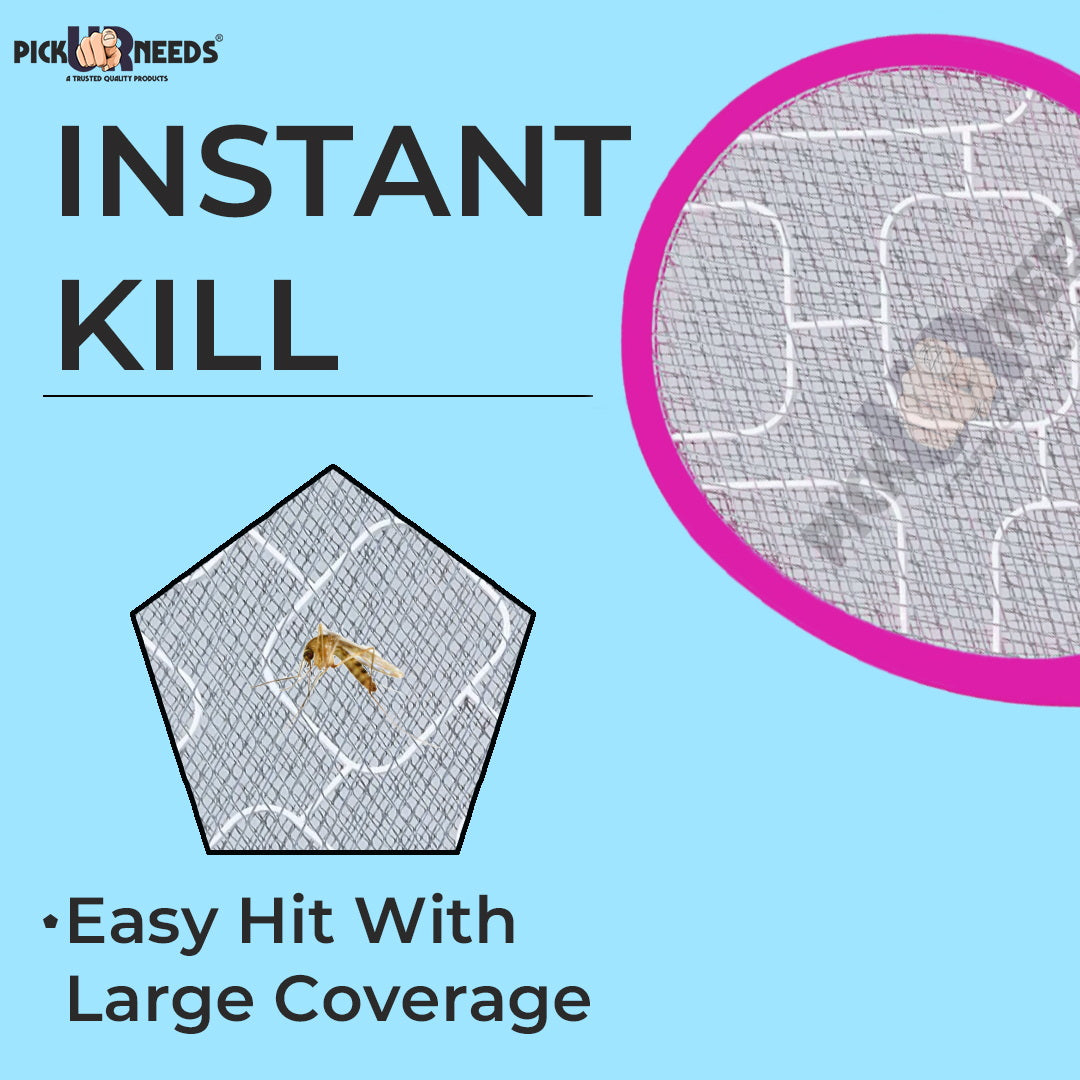 Pick Ur Needs Mosquito Racket Bat Rechargeable Anti Electric Insect Killer Racquet Bat | Fly Swatter with USB Charging
