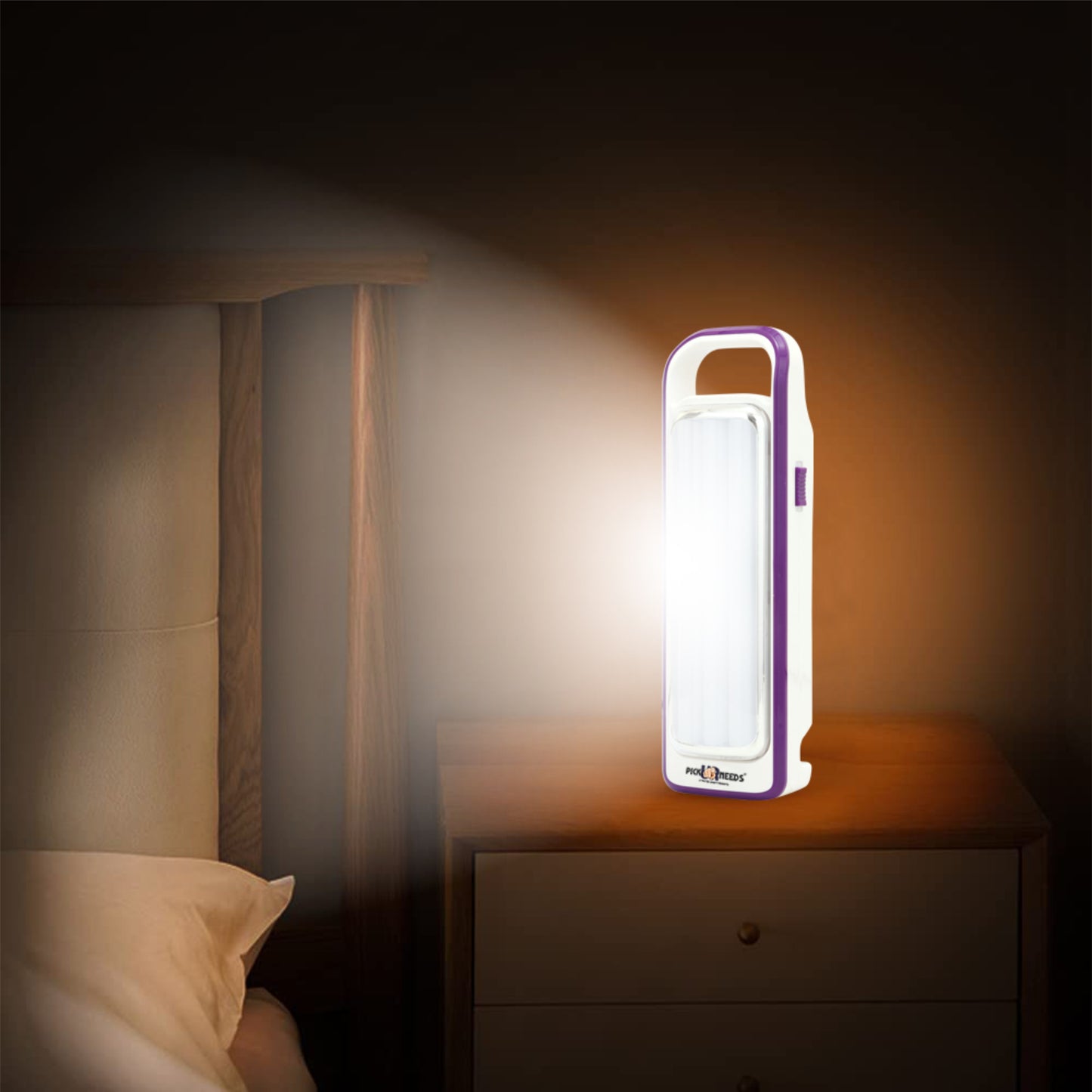 Pick Ur Needs Rechargeable Lantern Home Emergency Light with 3 LED Tube Bulbs, Portable Lamp with Hanging Stand