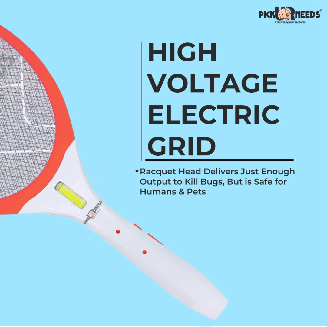 Pick Ur Needs Mosquito Racket Bat Rechargeable Anti Electric Insect Killer Racquet Bat | Fly Swatter with USB Charging