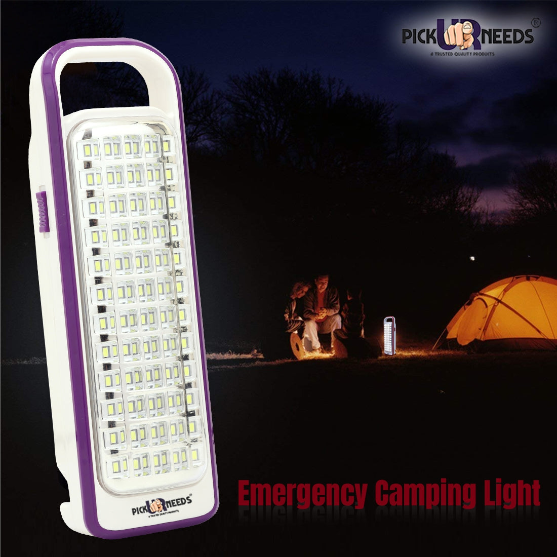 Pick Ur Needs Portable & Rechargeable Lantern Home Emergency Light Built-in 60-LED Bulbs