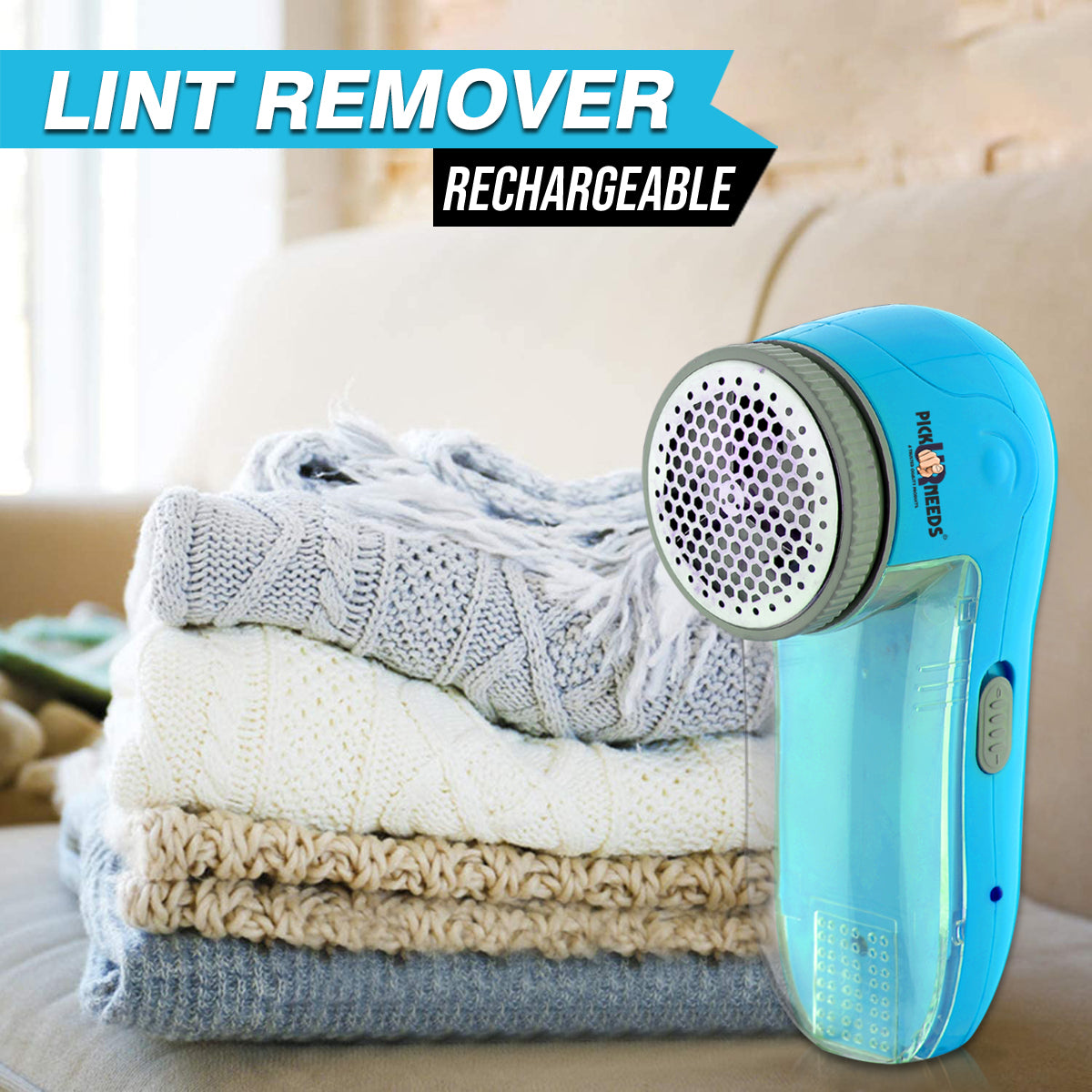 Pick Ur Needs Lint Remover for Clothing with Rechargeable USB Charging Cord, Ball Shaver with 1 Extra Floating Blade, No More Lint