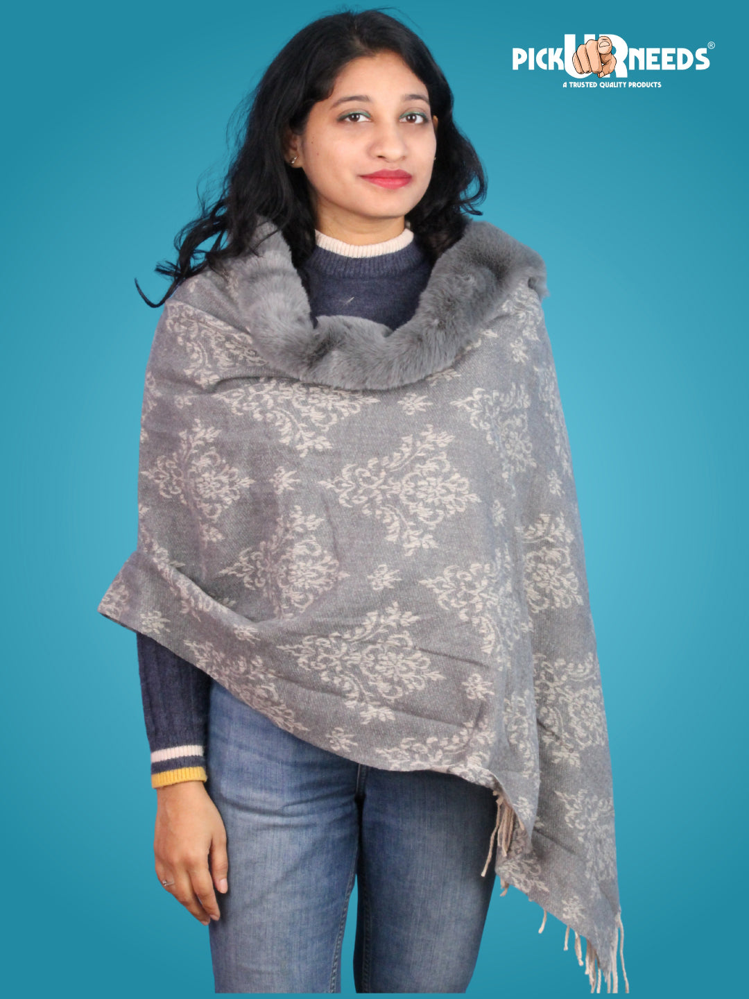 Pick Ur Needs Pashmina Self Design Women Shawl