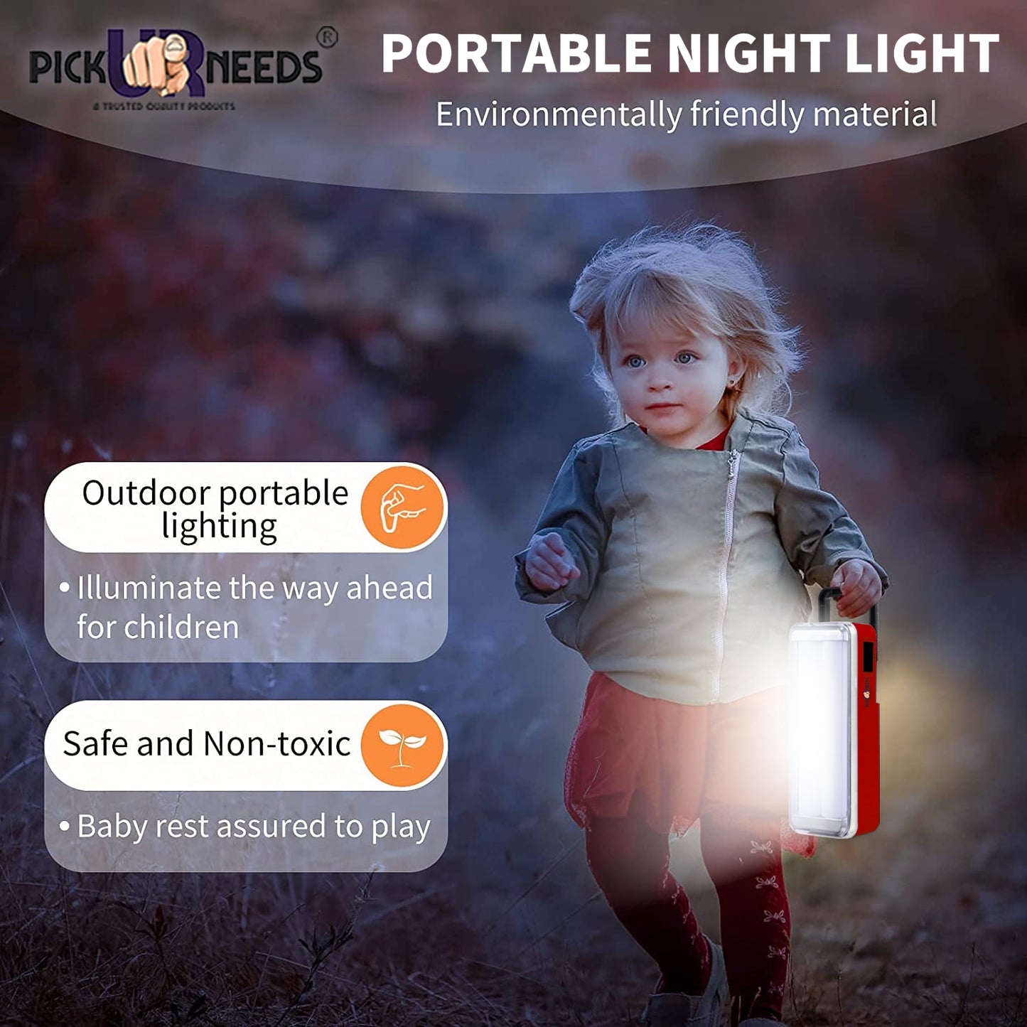 Pick Ur Needs Rechargeable High Bright 2 Tube Emergency Floor Lantern Lamp Light With 7 hrs Flood Lamp Emergency Light