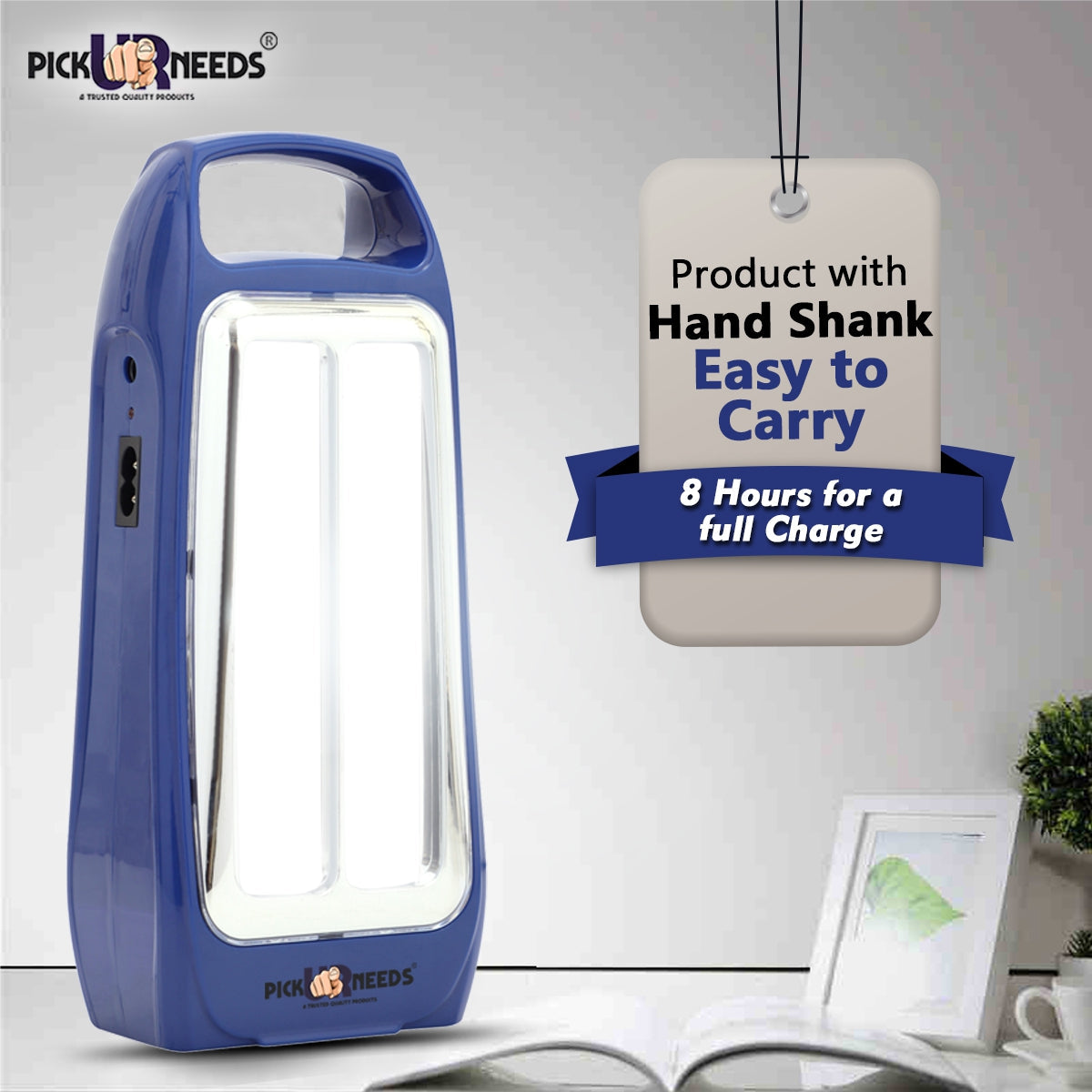 Pick Ur Needs Rechargeable & Portable Bright 2 Tube LED Lantern Lamp Home Emergency Light