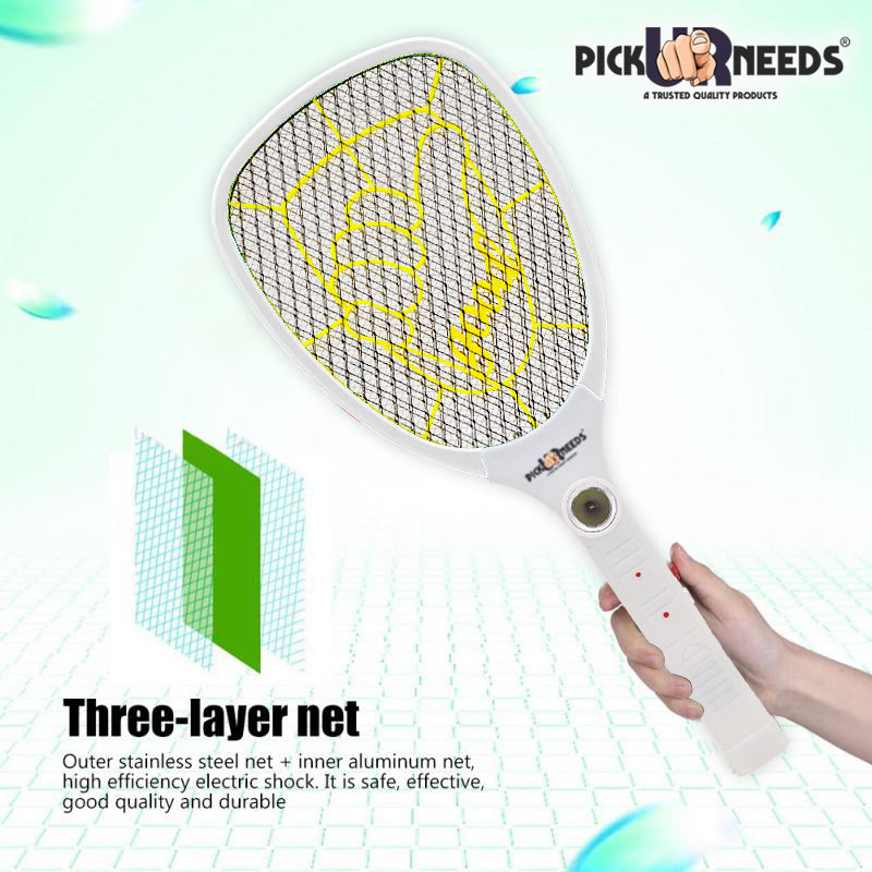 Mosquito Bat by Pick Ur Needs Racquet Rechargeable Electric Insect Killer Indoor, Outdoor
