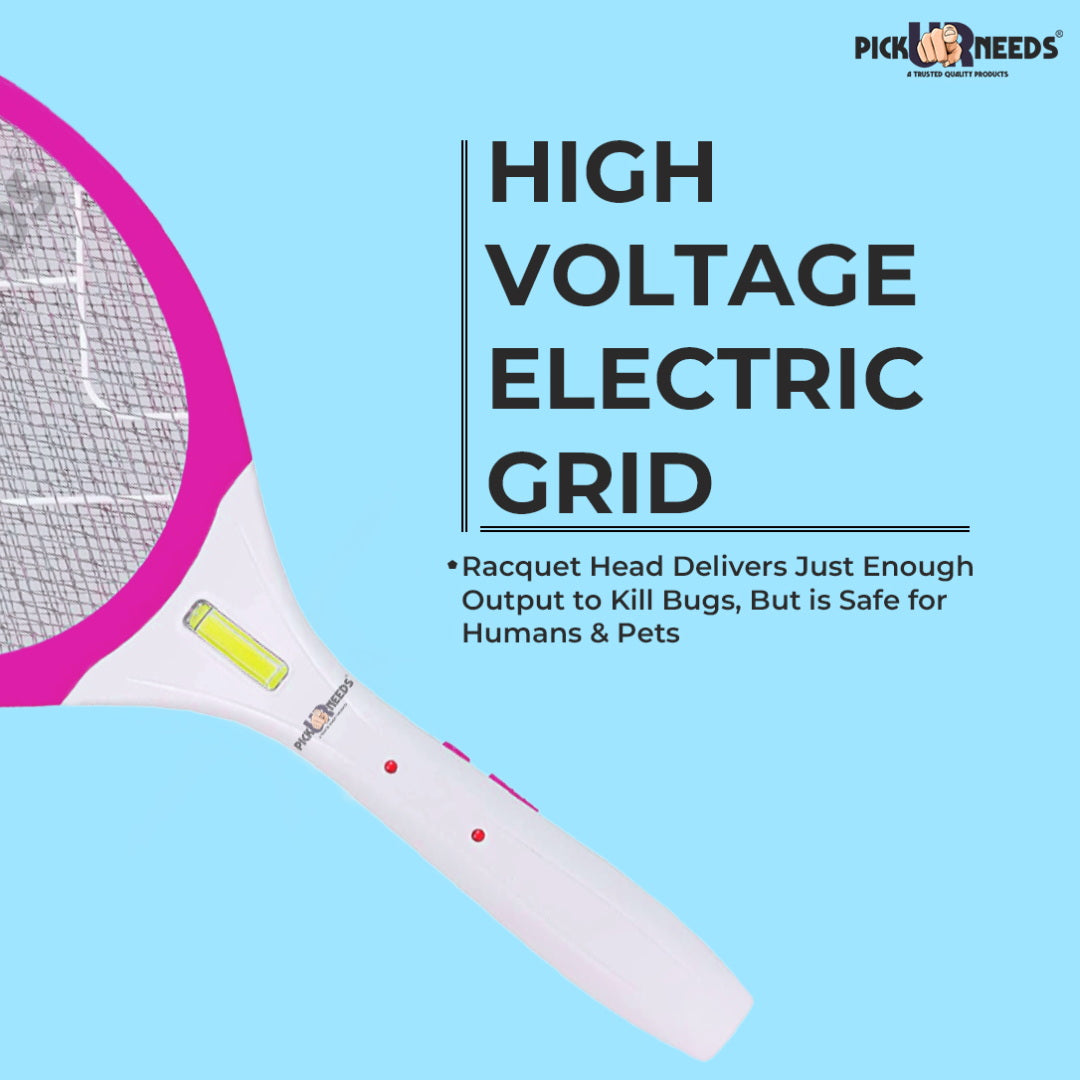 Pick Ur Needs Mosquito Racket Bat Rechargeable Anti Electric Insect Killer Racquet Bat | Fly Swatter with USB Charging