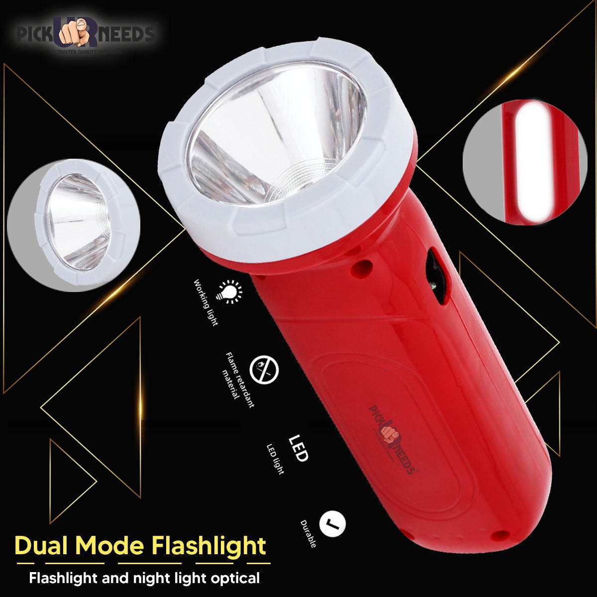 Pick Ur Needs Home Rechargeable 2 in 1 Torch + Table Lamp With 6 hrs Torch Emergency Light