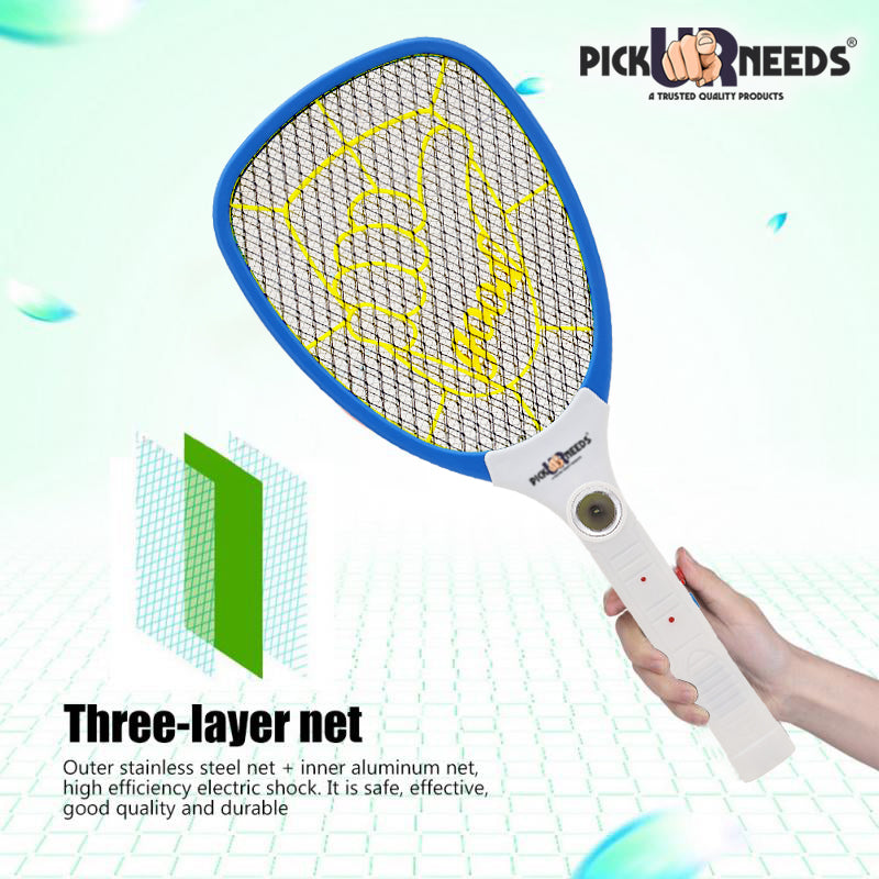 Mosquito Bat by Pick Ur Needs Racquet Rechargeable Electric Insect Killer Indoor, Outdoor