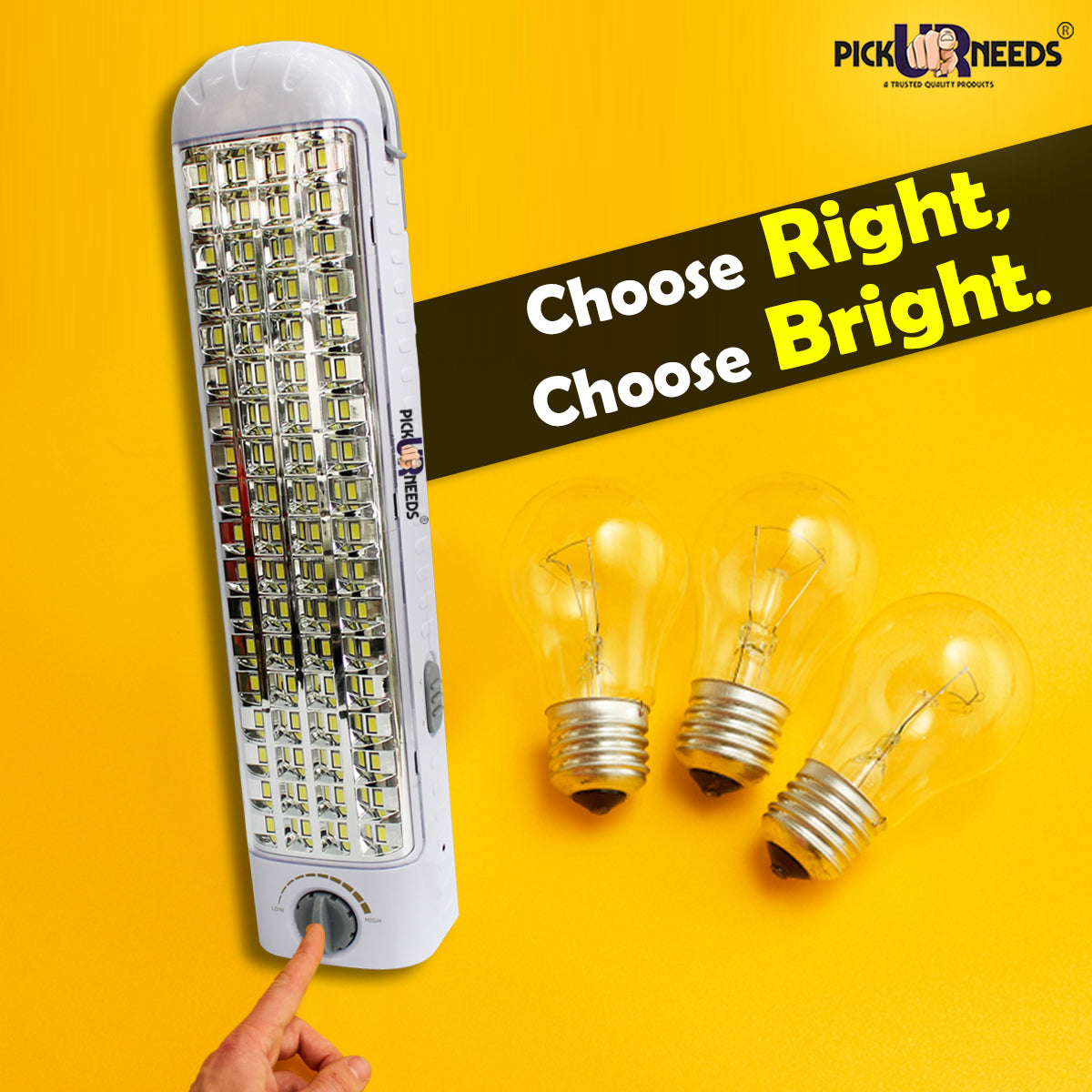 Pick Ur Needs Rechargeable Long Emergency Home Light 72 LED 8 hrs Lantern Emergency Light  (White)