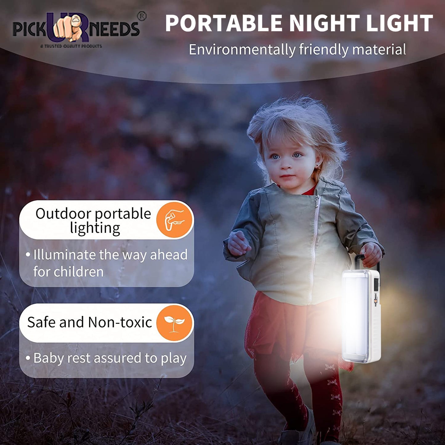 Pick Ur Needs Rechargeable High Bright 2 Tube Emergency Floor Lantern Lamp Light With 7 hrs Flood Lamp Emergency Light