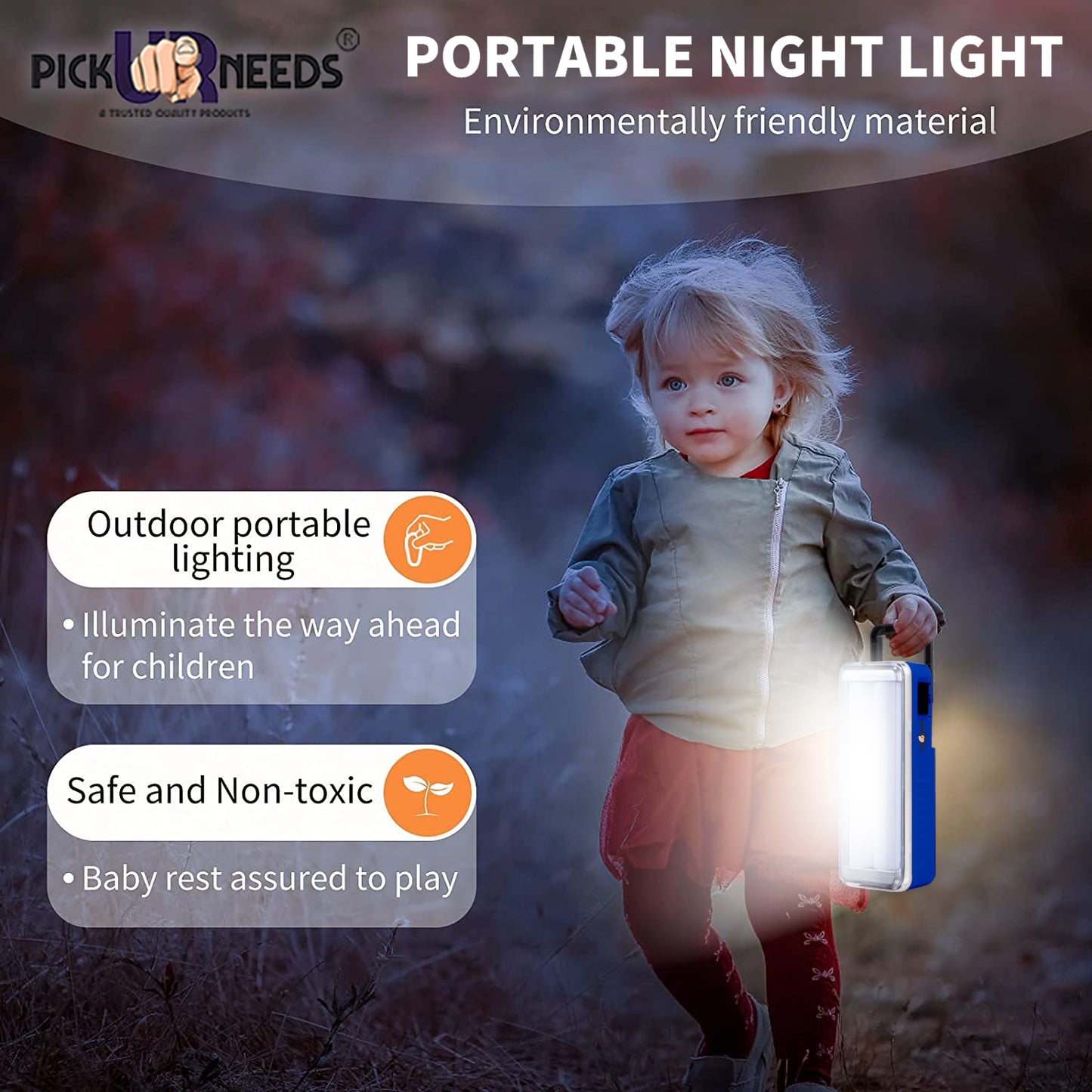Pick Ur Needs Rechargeable High Bright 2 Tube Emergency Floor Lantern Lamp Light With 7 hrs Flood Lamp Emergency Light