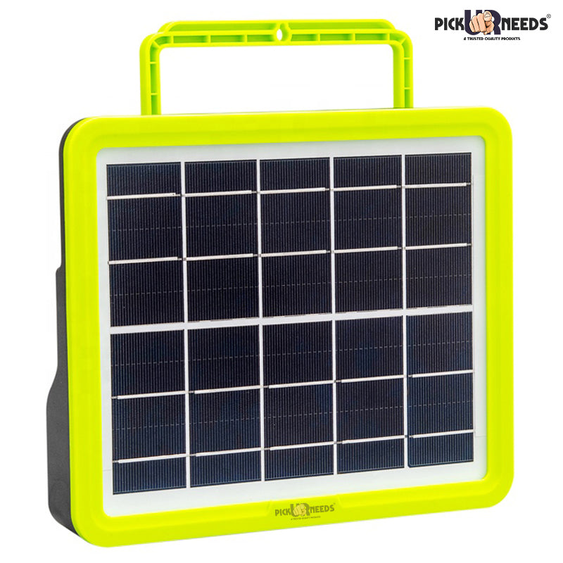 Pick Ur Needs Rechargeable Emergency Solar Lighting System with Radio & BT Music Function