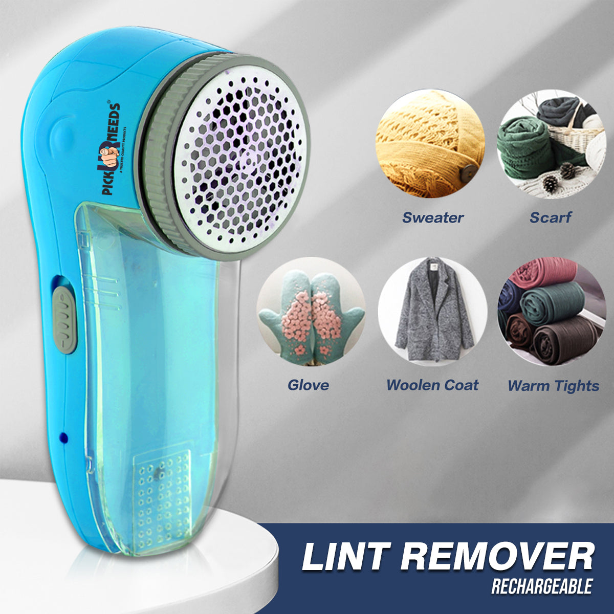 Pick Ur Needs Lint Remover for Clothing with Rechargeable USB Charging Cord, Ball Shaver with 1 Extra Floating Blade, No More Lint