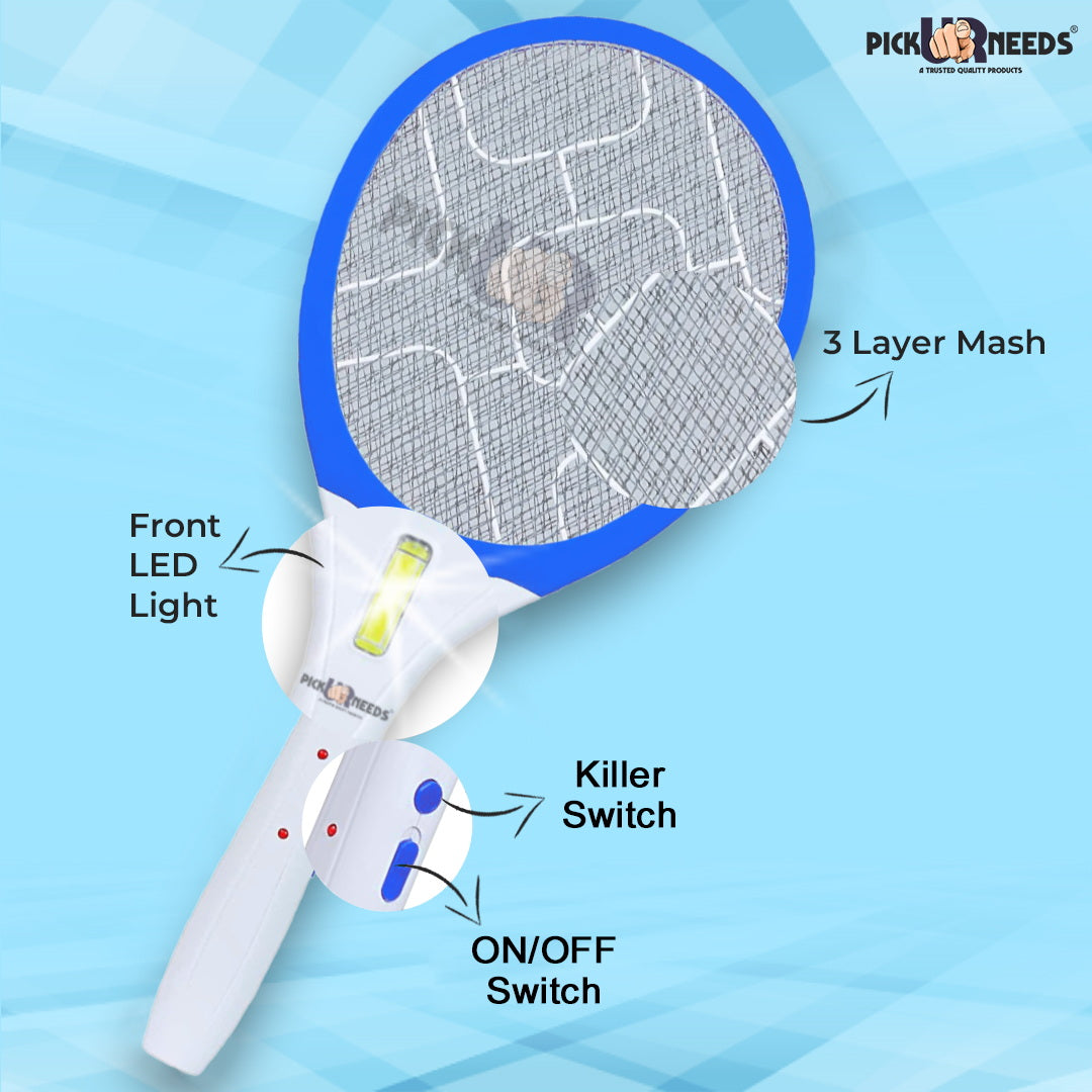 Pick Ur Needs Mosquito Racket Bat Rechargeable Anti Electric Insect Killer Racquet Bat | Fly Swatter with USB Charging