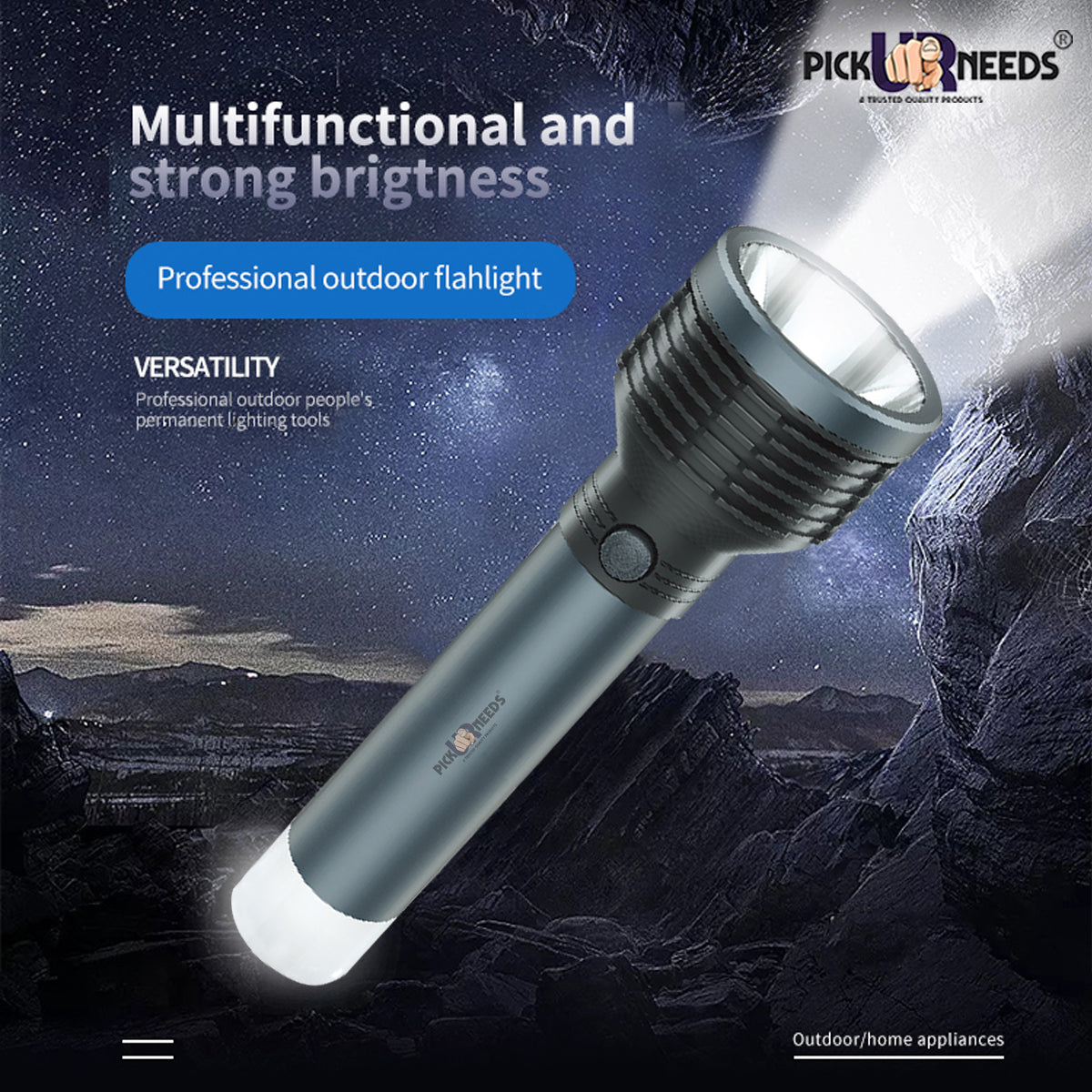 Pick Ur Needs Rechargeable Long Range Small Search Torch Light With Aluminium Body