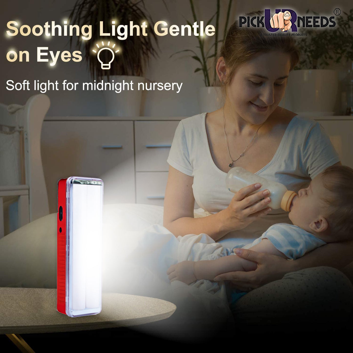 Pick Ur Needs Rechargeable High Bright 2 Tube Emergency Floor Lantern Lamp Light With 7 hrs Flood Lamp Emergency Light