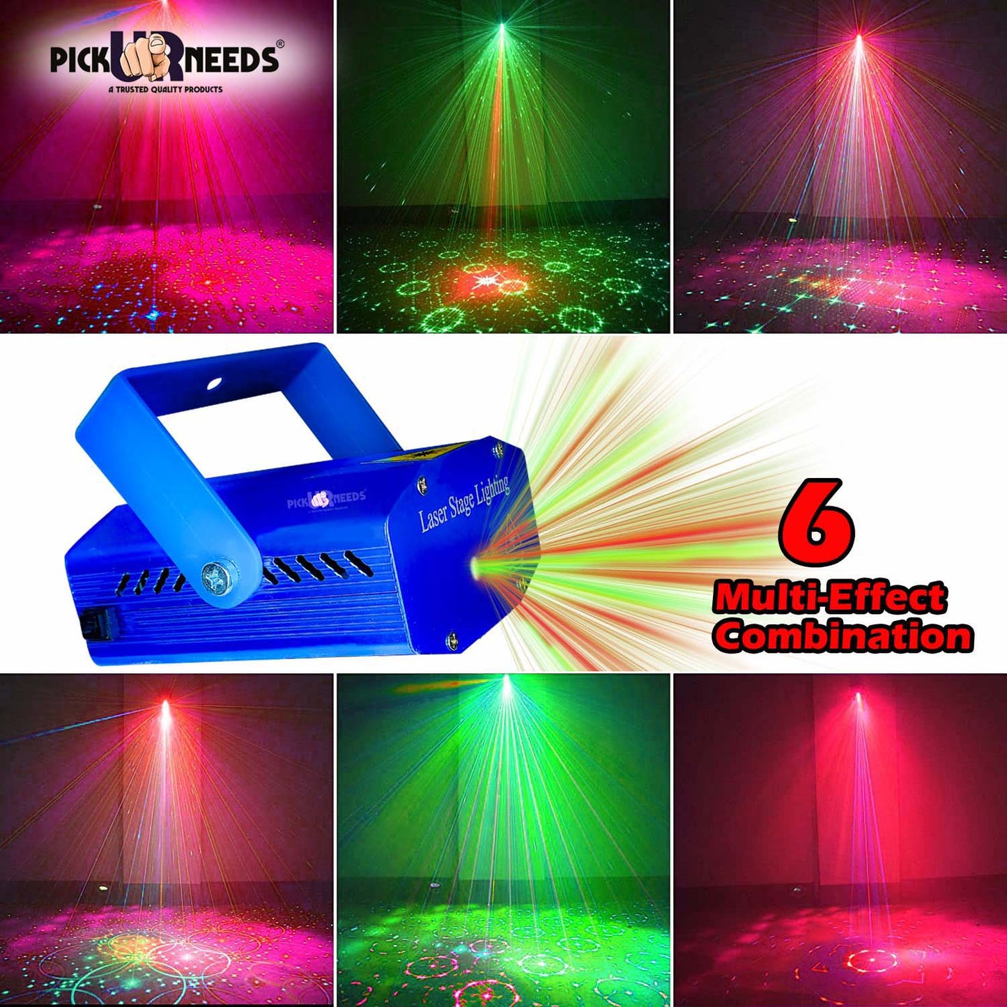 Pick Ur Needs Mini LED DJ Disco Light Design Modes Stage Sound Activated Laser Projector