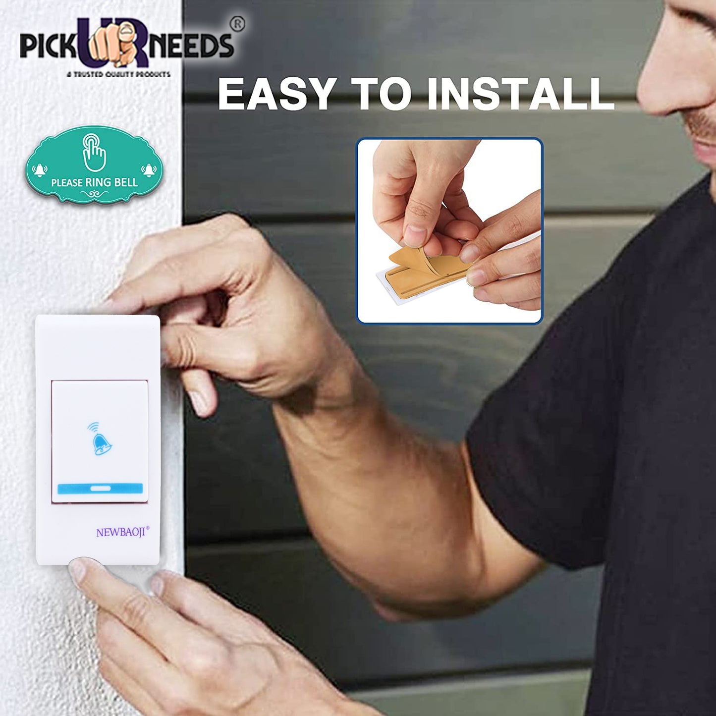 Pick Ur Needs Star Shape Wireless Cordless Door Bell for Home Shop Office Wireless Door Chime