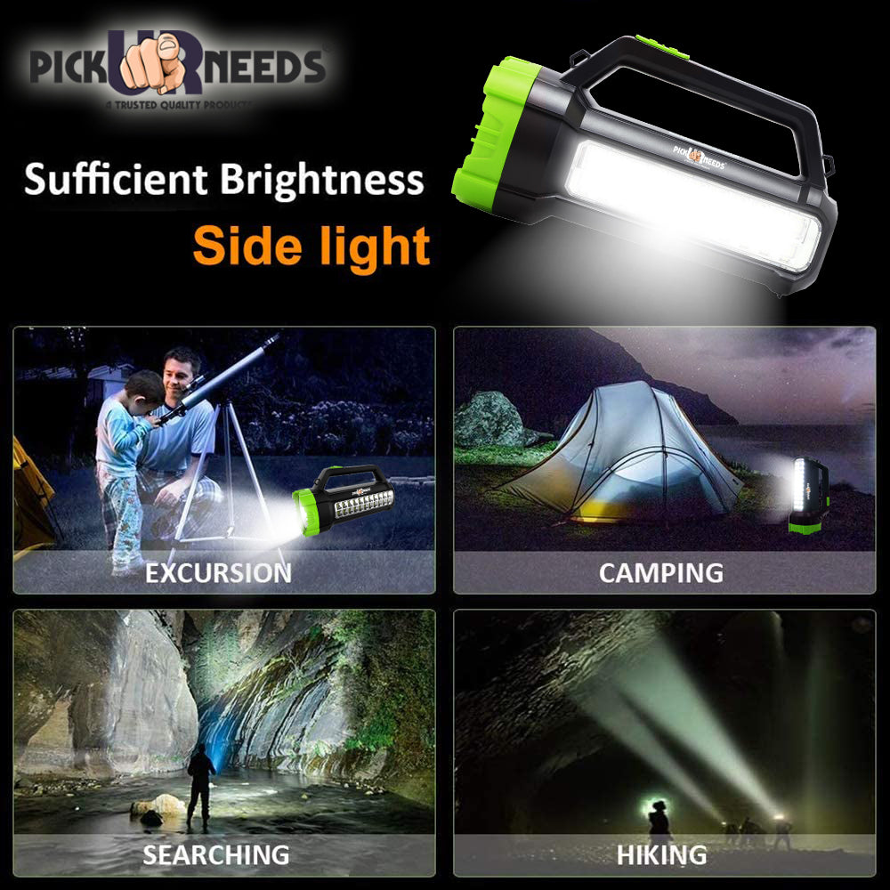 Pick Ur Needs Rechargeable 75W+22SMD Emergency LED Long Range Waterproof Torch Light With 5 hrs Torch Emergency Light