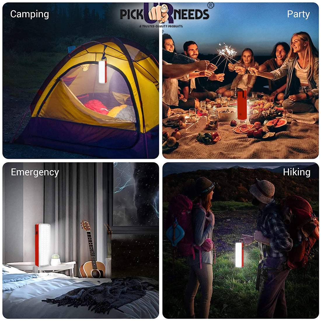 Pick Ur Needs Home Emergency Rechargeable Bright 42 SMD Floor Lantern LED Light 6 hrs Flood Lamp Emergency Light