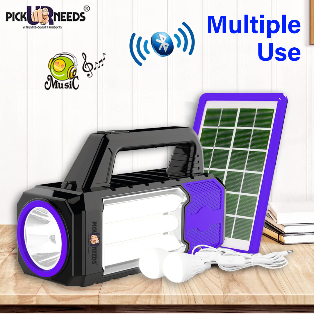 Pick Ur Needs Portable Multifunctional Solar Led Lighting 100W Tube & Music System Generator Power Bank Outlet Camping Emergency