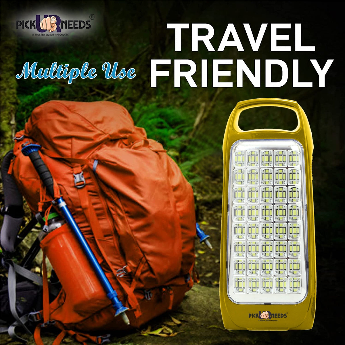 Pick Ur Needs Rechargeable & Portable Bright 40 SMD LED Lantern Lamp Home Emergency Light