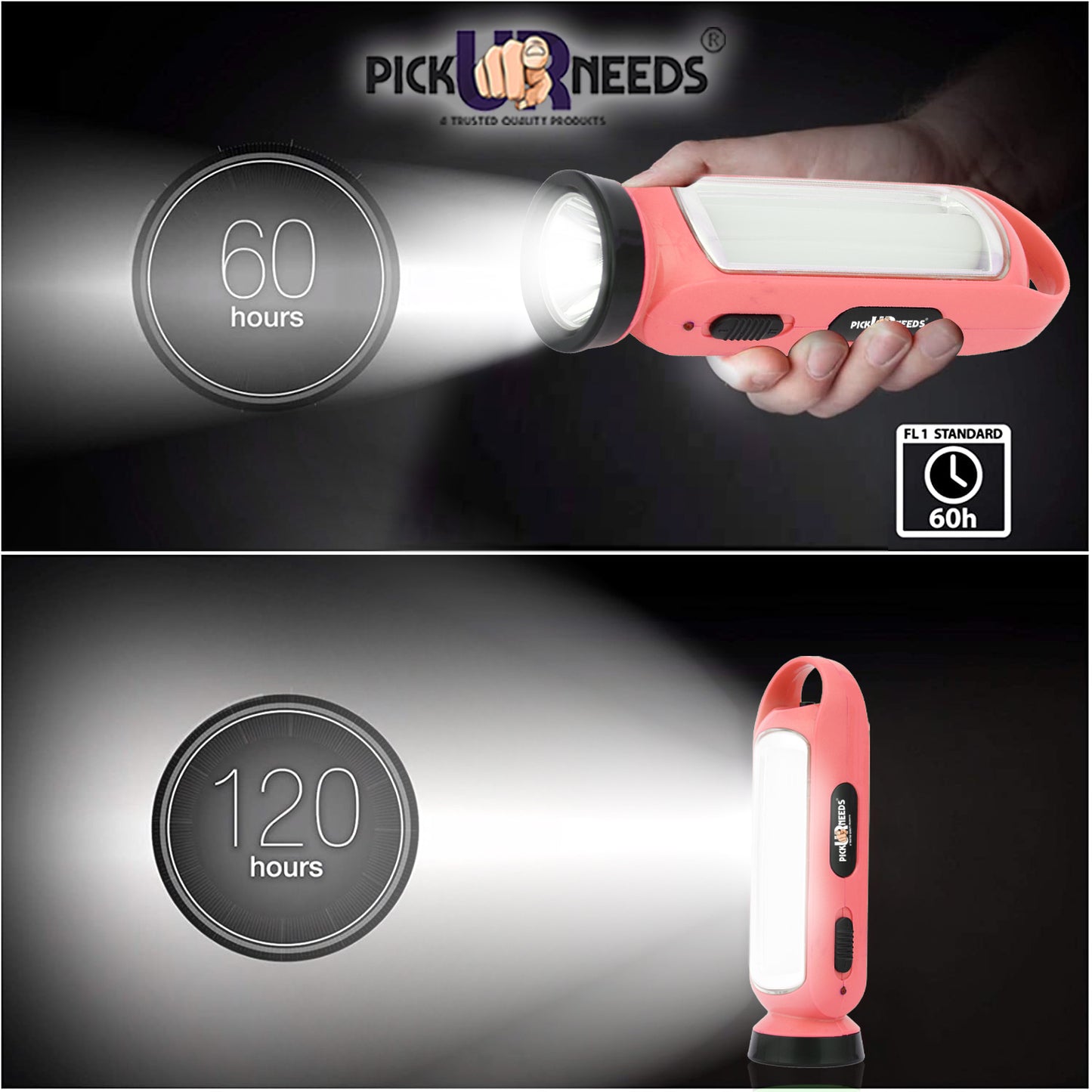 Pick Ur Needs Rechargeable Long Distance Torch LED Light Bright SMD Tube Flashlight Torch