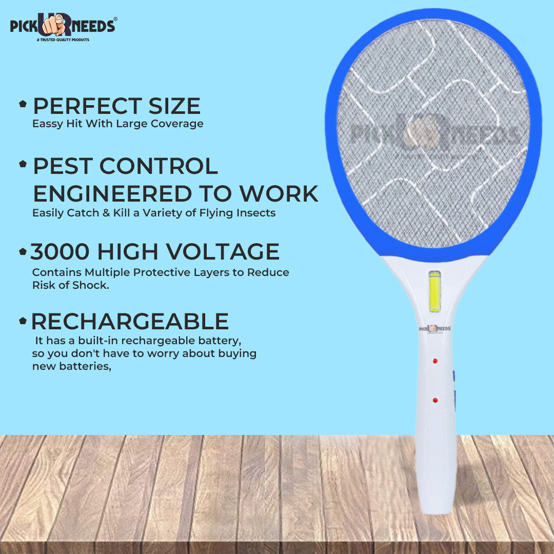 Pick Ur Needs Mosquito Racket Bat Rechargeable Anti Electric Insect Killer Racquet Bat | Fly Swatter with USB Charging