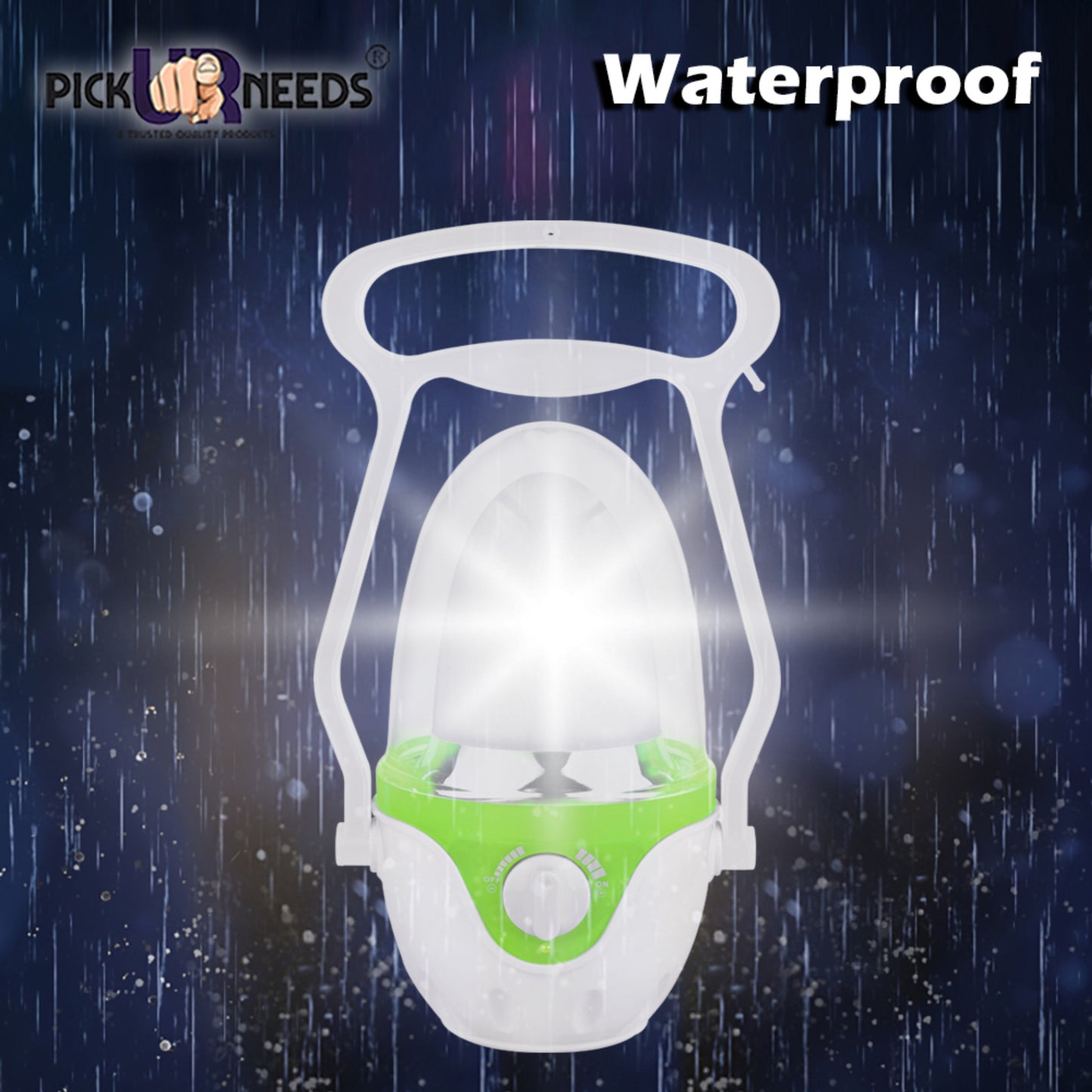 Pick Ur Needs Home Emergency Rechargeable LED Lantern Lamp Light With Solar Panel 12 hrs Lantern Emergency Light (With Solar)