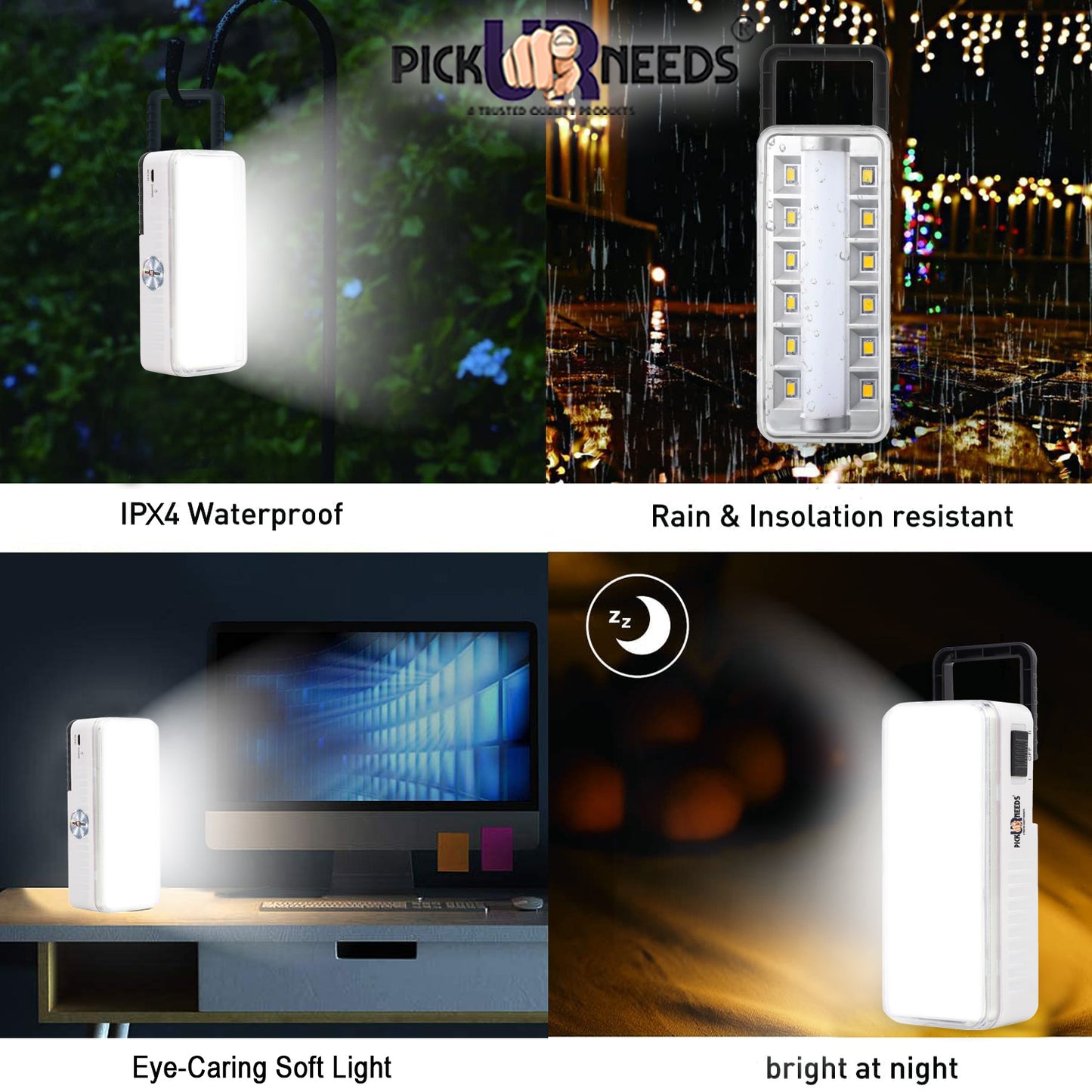 Pick Ur Needs Rechargeable Emergency 12 SMD Powerful Floor LED Lantern Lamp Light