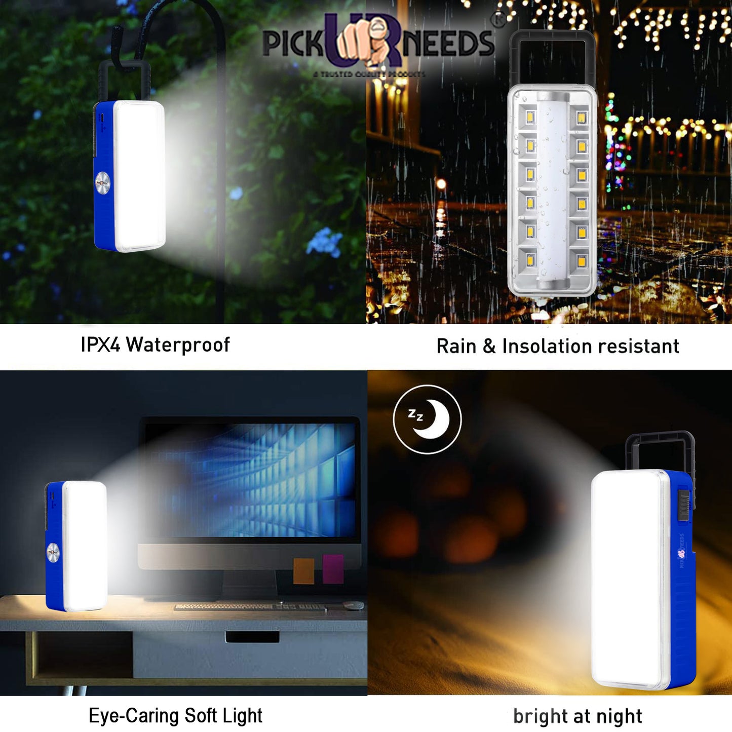 Pick Ur Needs Rechargeable Emergency 12 SMD Powerful Floor LED Lantern Lamp Light