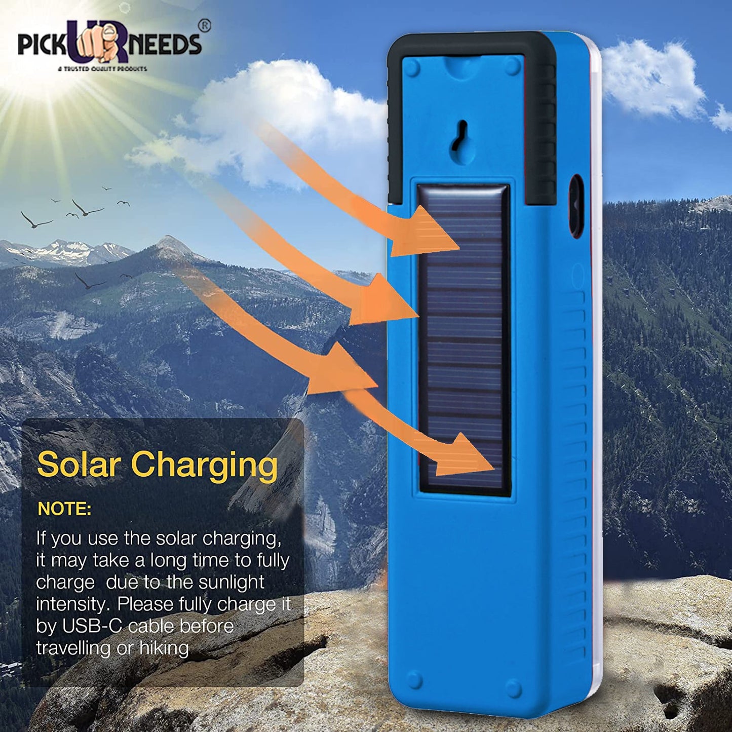 Pick Ur Needs Rechargeable 20 SMD+ Tube with in Built Solar Home Emergency LED Lantern Floor Lamp Light