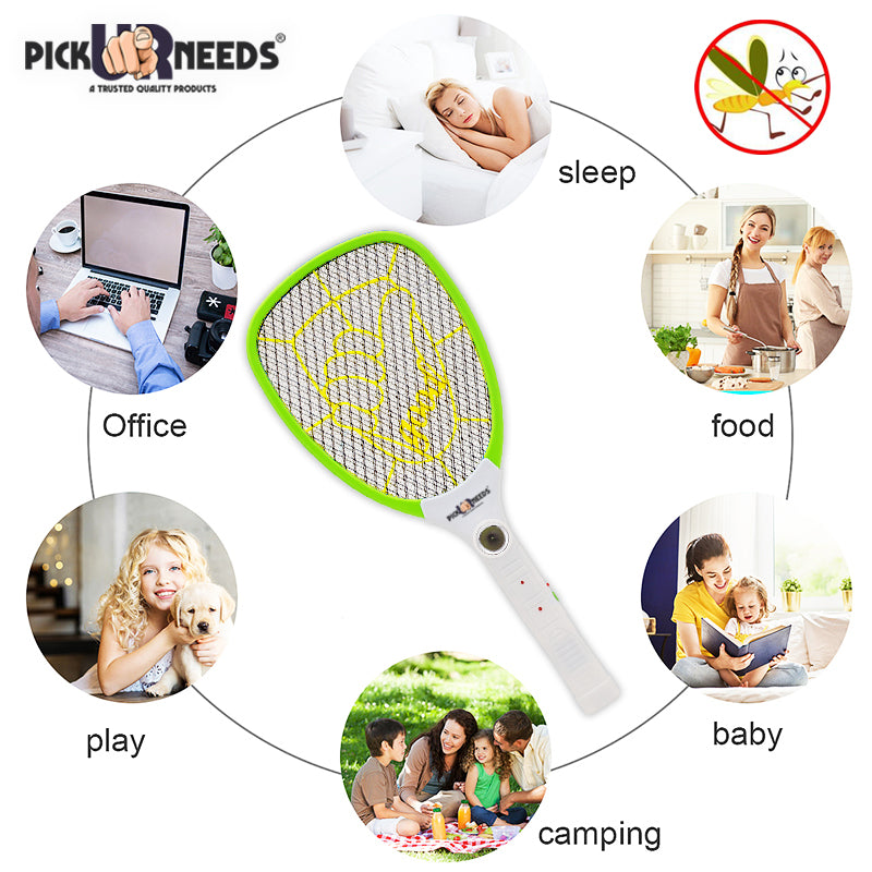 Mosquito Bat by Pick Ur Needs Racquet Rechargeable Electric Insect Killer Indoor, Outdoor