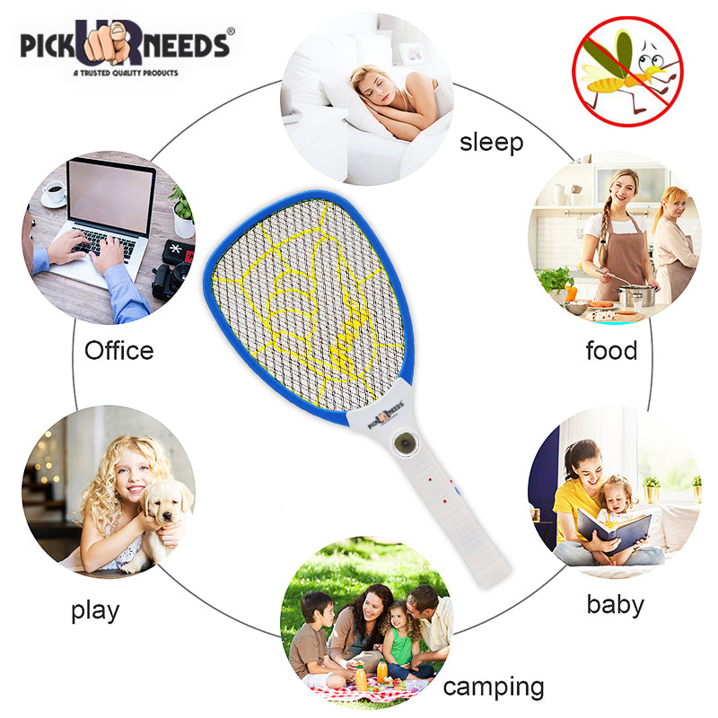 Mosquito Bat by Pick Ur Needs Racquet Rechargeable Electric Insect Killer Indoor, Outdoor