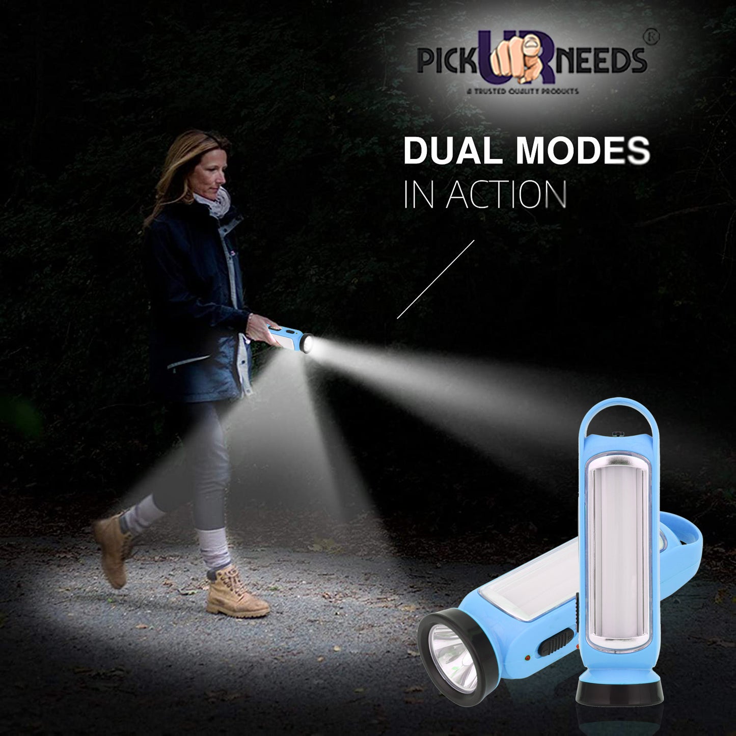 Pick Ur Needs Rechargeable Long Distance Torch LED Light Bright SMD Tube Flashlight Torch