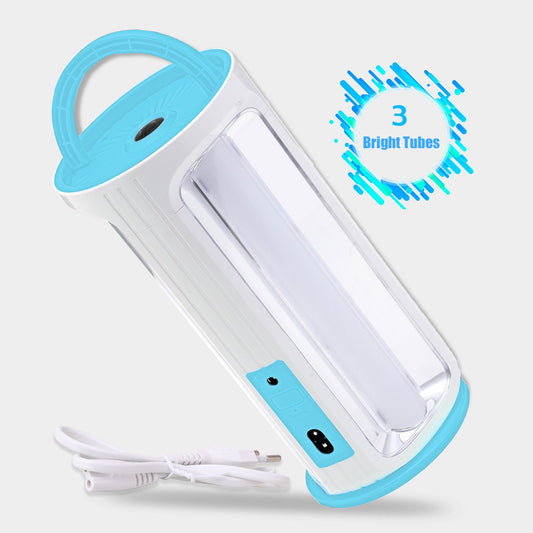 Pick Ur Needs Rechargeable 90W Home Emergency Light 3 Side Tube Floor Lantern Lamp with Hanging Handle
