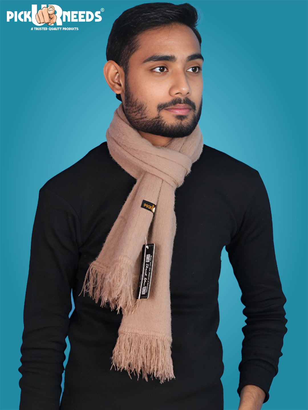 Pick Ur Needs Premium Winter Knit Muffler for Men Soft Woolen Neck Scarf with Stylish Pattern Warm & Comfortable Winter Wear for Outdoor & Casual Use