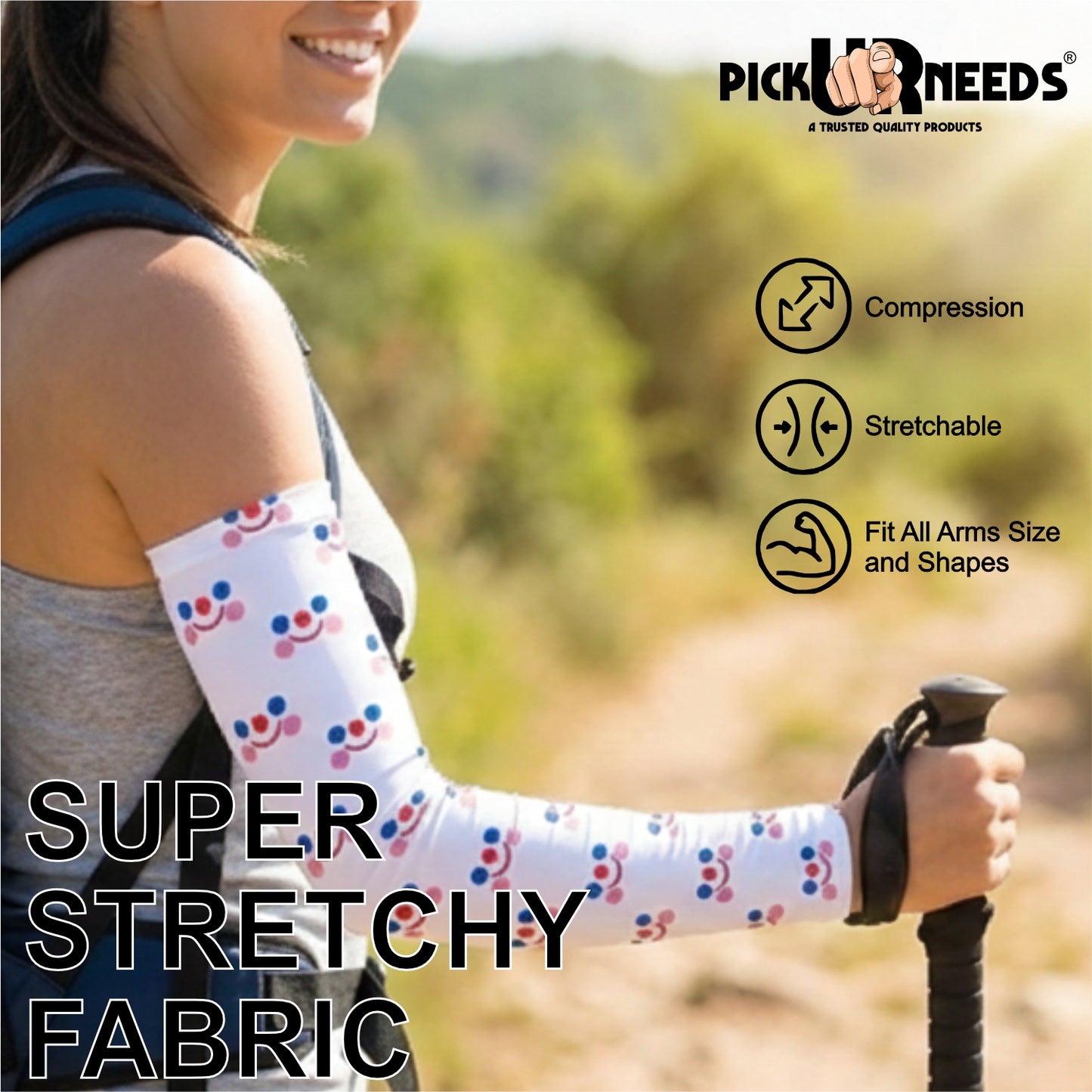 Pick Ur Needs Nylon Arm Sleeve For Men & Women