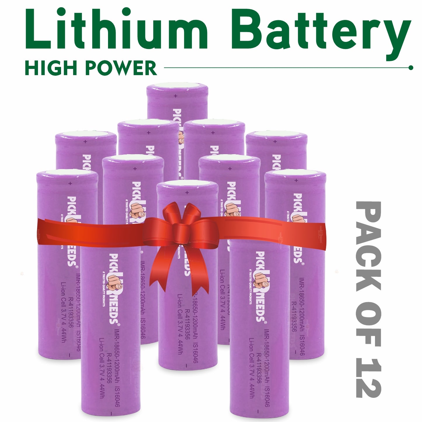 Pick Ur Needs 18650 Rechargeable Battery offers 2000mAh capacity, up to 1000 charge cycles, and high energy density. Ideal for high-drain devices, it ensures long-lasting, eco-friendly power with safety features for overcharge and discharge protection.