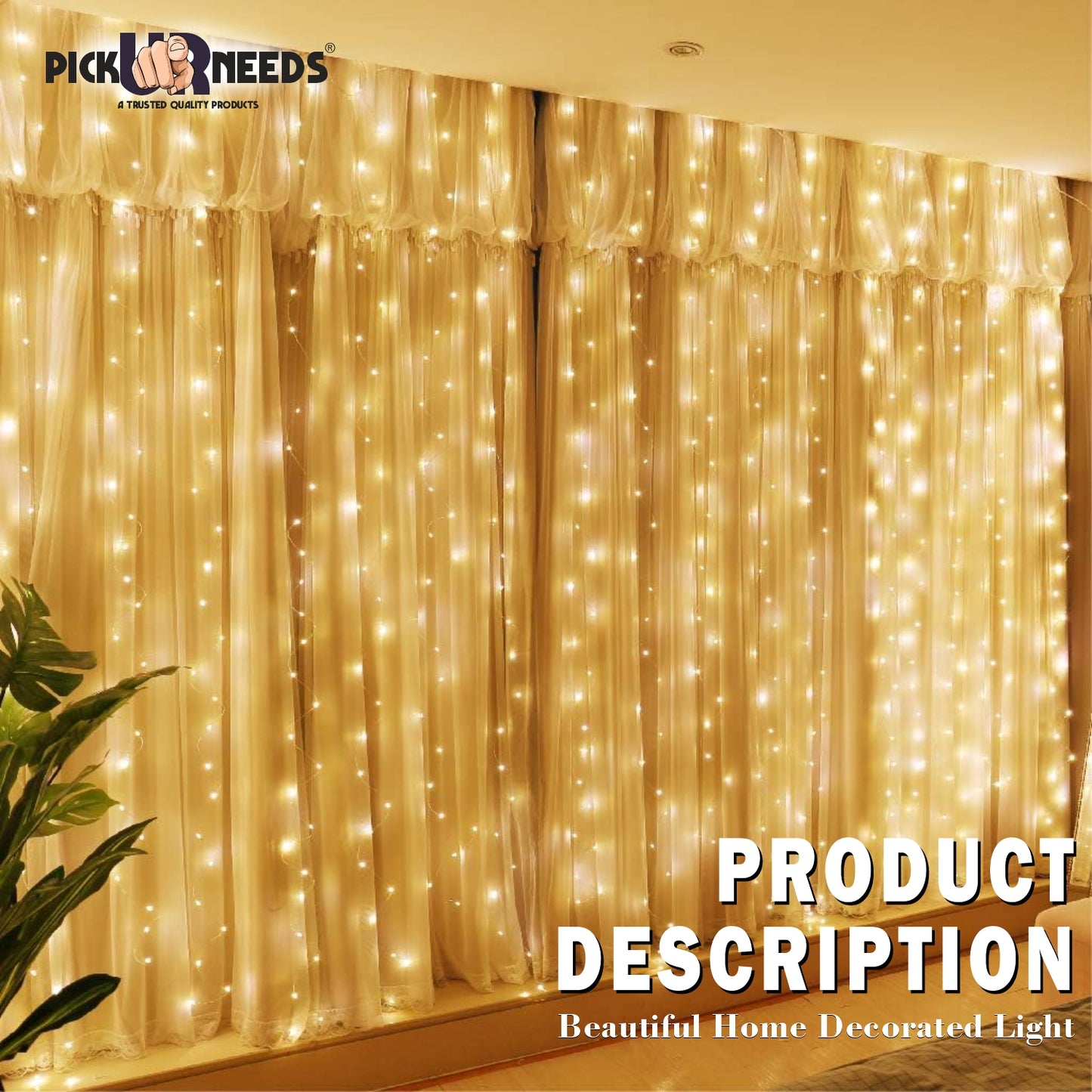 Pick Ur Needs 24 LEDs 10 m Beige Flickering Water Drop Rice Lights