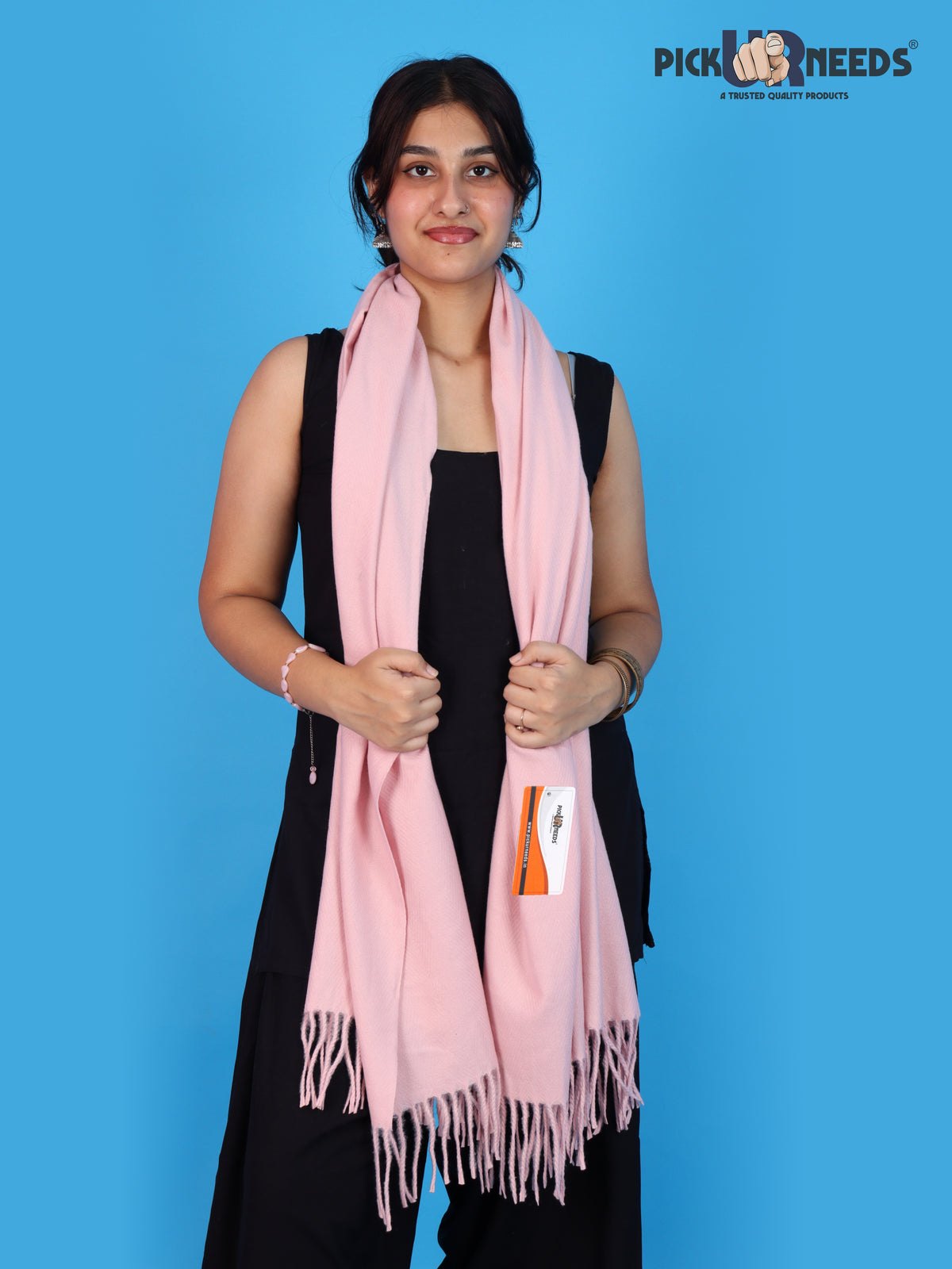 Pick Ur Needs Womens Winter Shawl Soft Warm Large Wrap Shawls with Fringe Tassels Elegant Woolen Style Stole for Girls