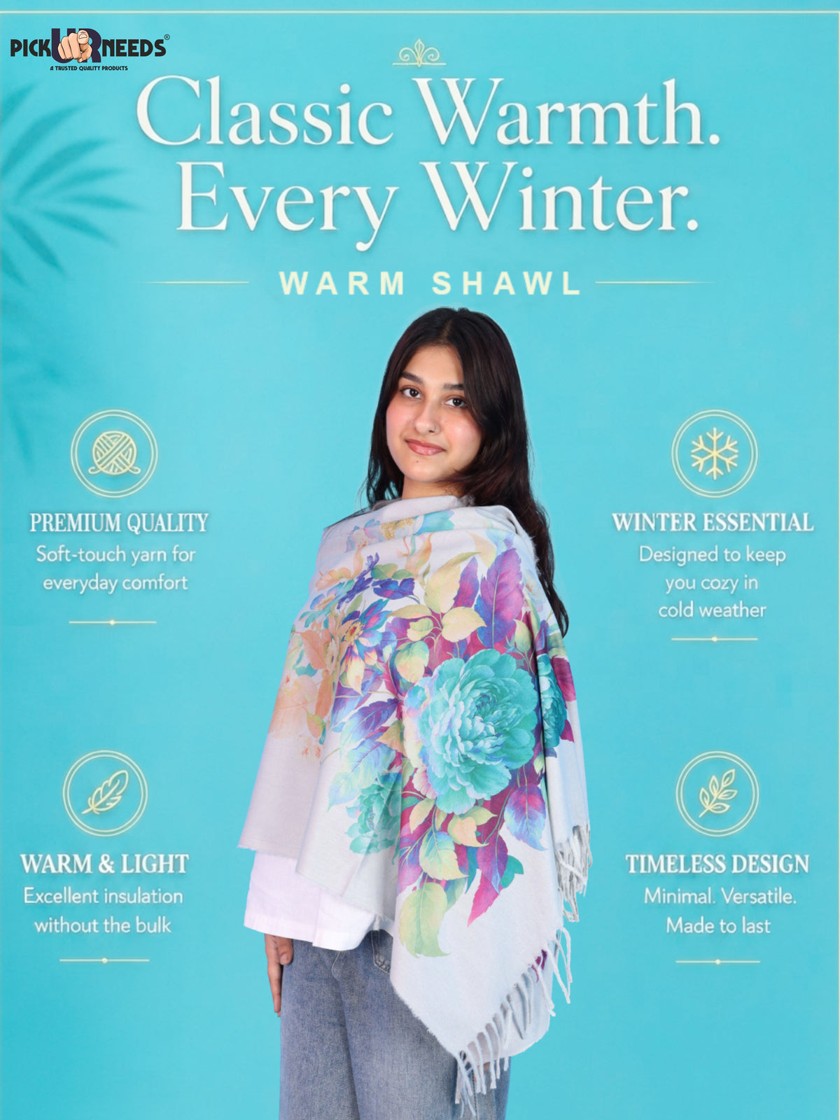 Pick Ur Needs Soft Warm Winter Stylish Wrap for Women & Girls