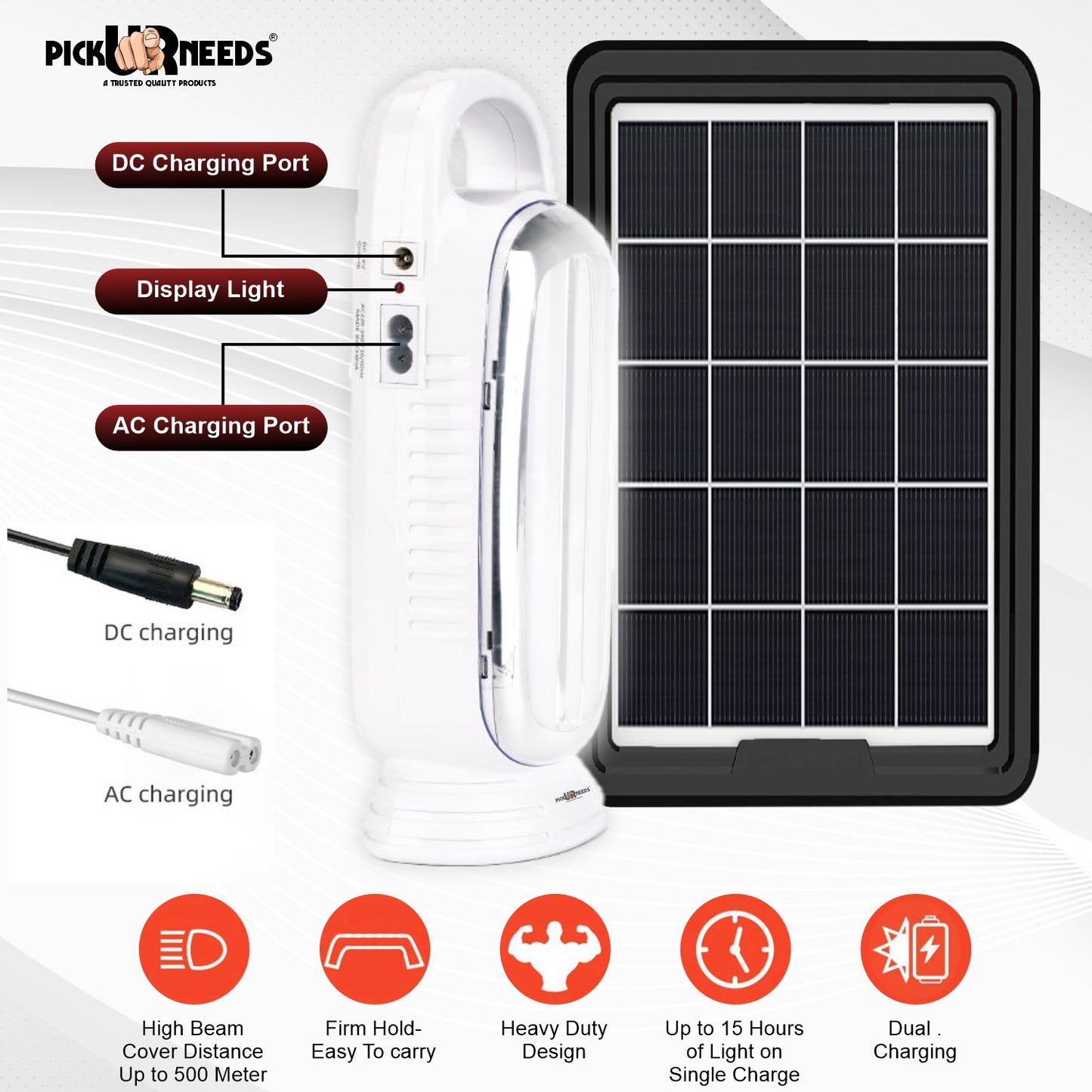 Pick Ur Needs Rechargeable Home High Bright 40 SMD LED Lantern Light With Solar Panel 15 hrs Lantern Emergency Light