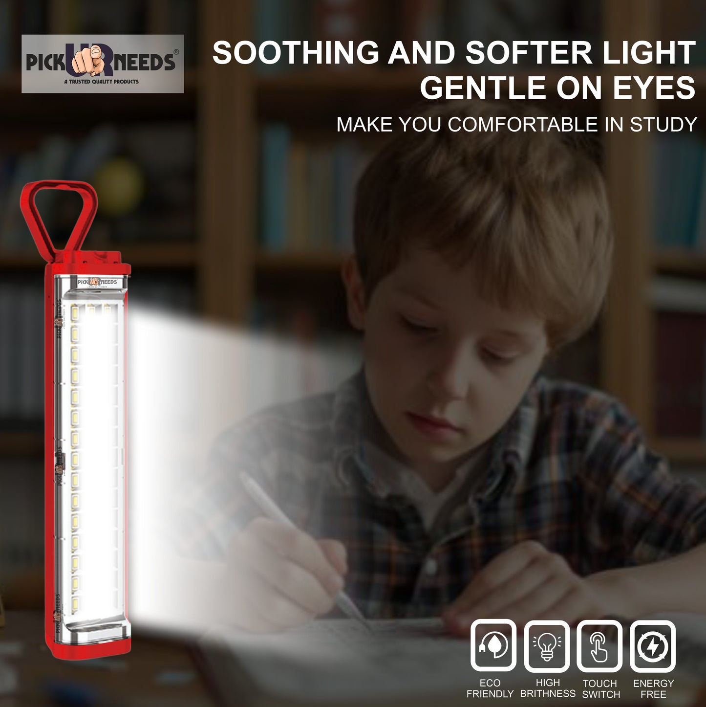 Pick Ur Needs Chargeable Emergency Light Touch Sensor On / Off 45 SMD High Bright LED 1600 mAh 5 hrs Flood Lamp Emergency Light  (Blue)